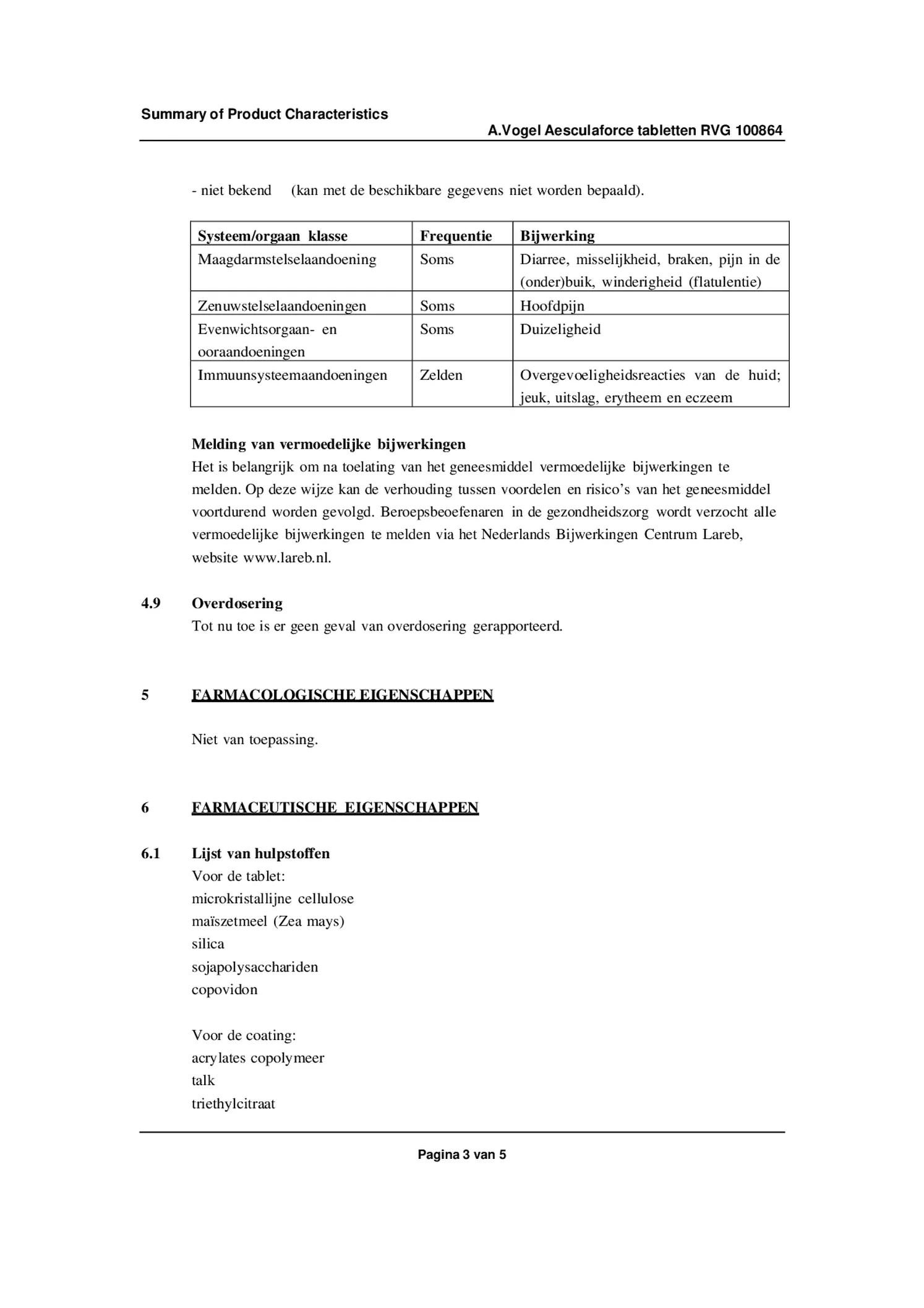 Aesculaforce Tabletten afbeelding van document #3, bijsluiter