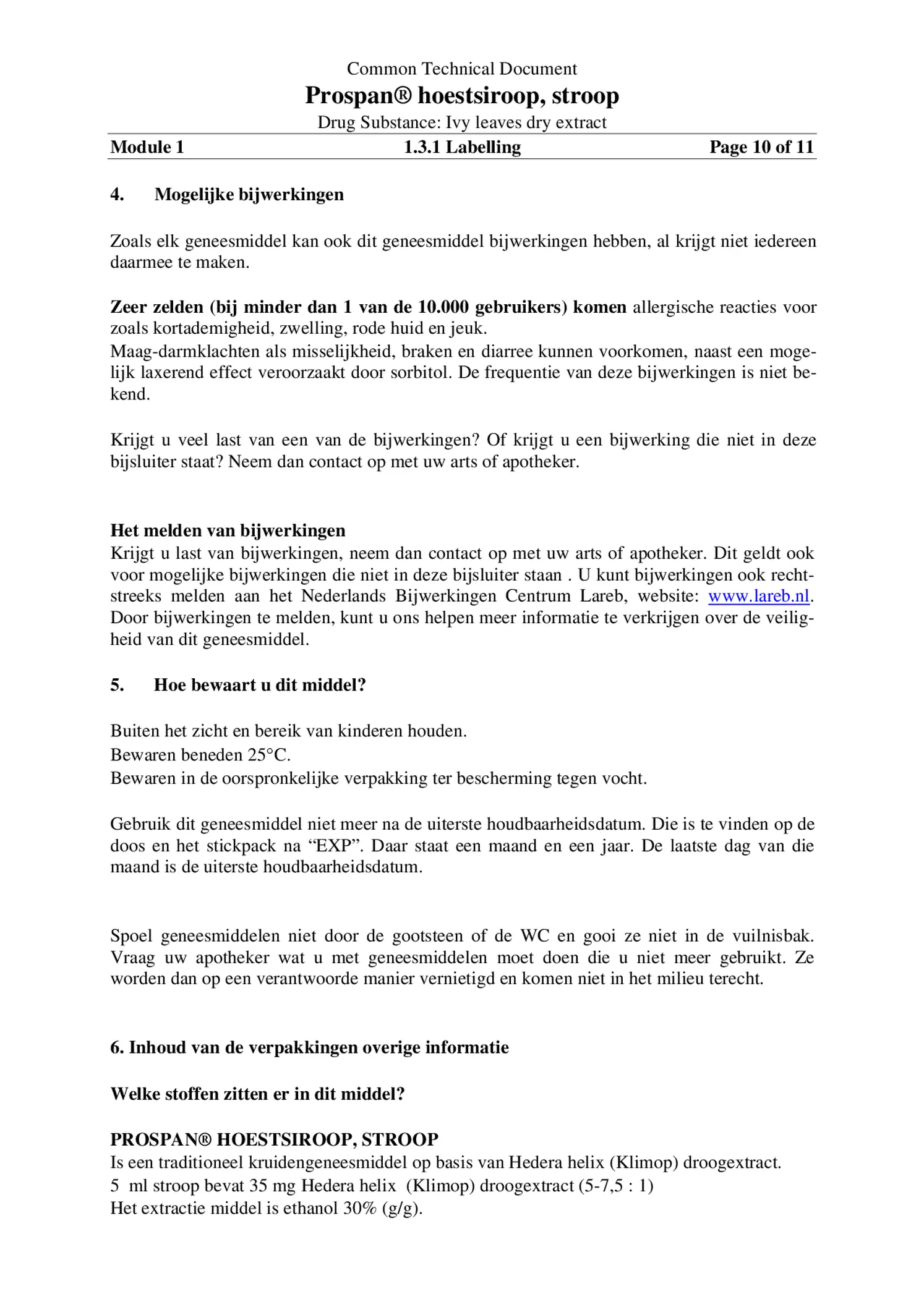 Hoestsiroop Hedera Helix afbeelding van document #10, bijsluiter