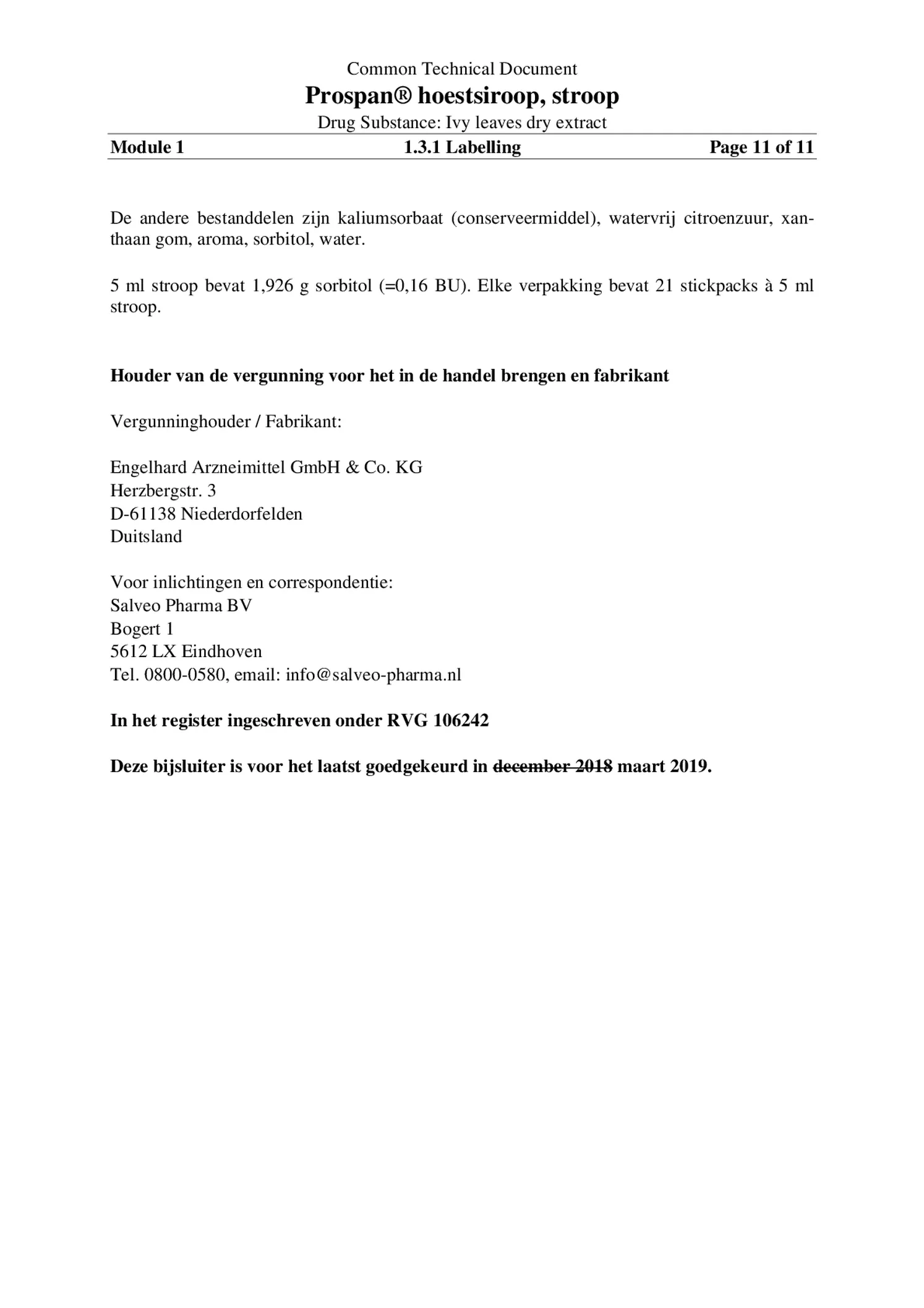 Hoestsiroop Hedera Helix afbeelding van document #11, bijsluiter