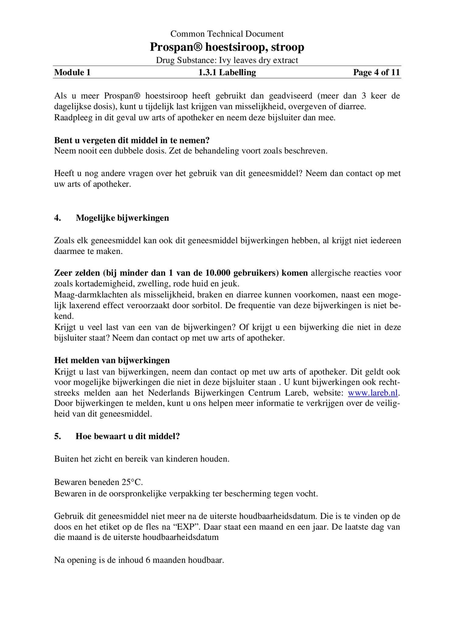 Hoestsiroop Hedera Helix afbeelding van document #4, bijsluiter