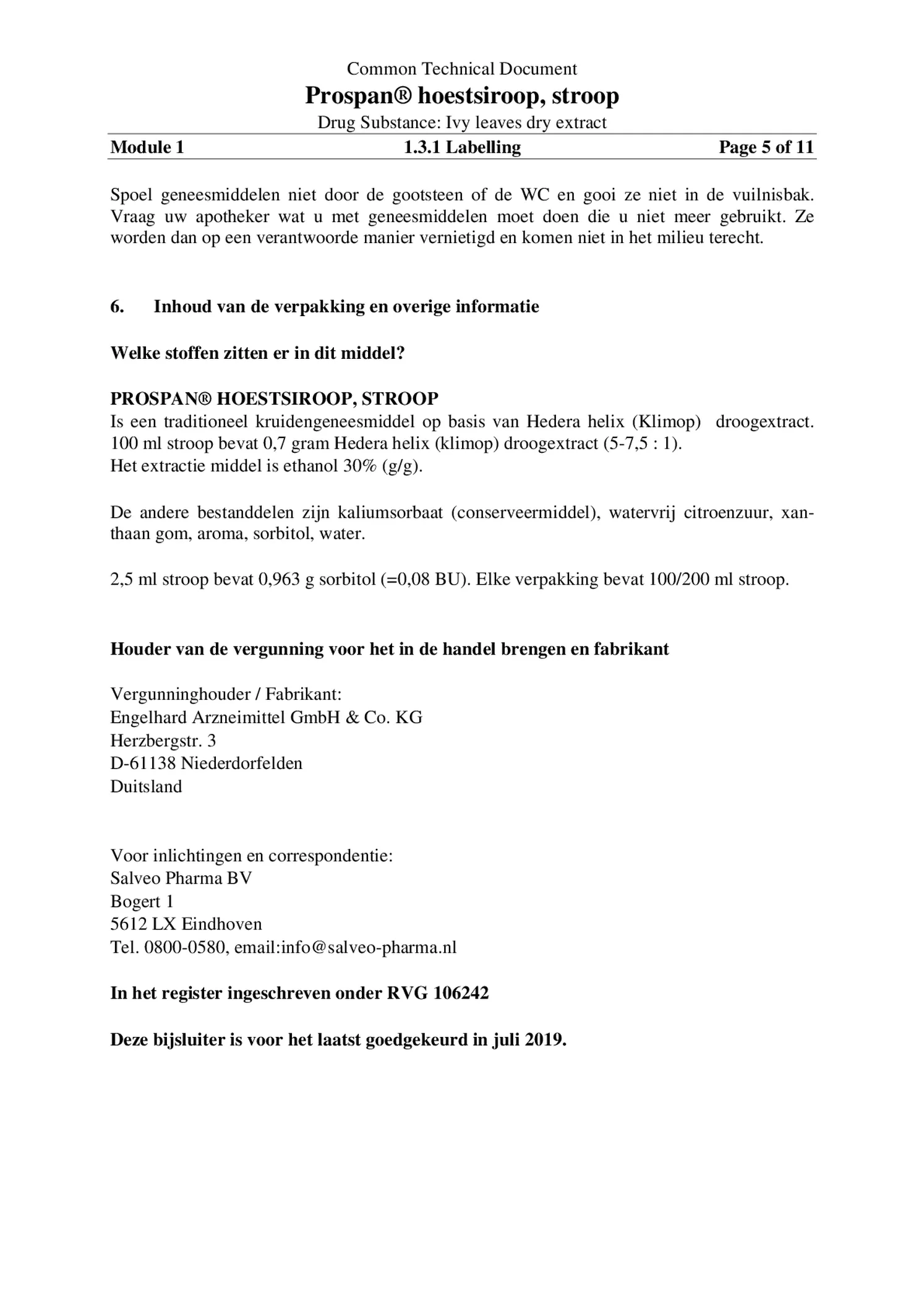 Hoestsiroop Hedera Helix afbeelding van document #5, bijsluiter