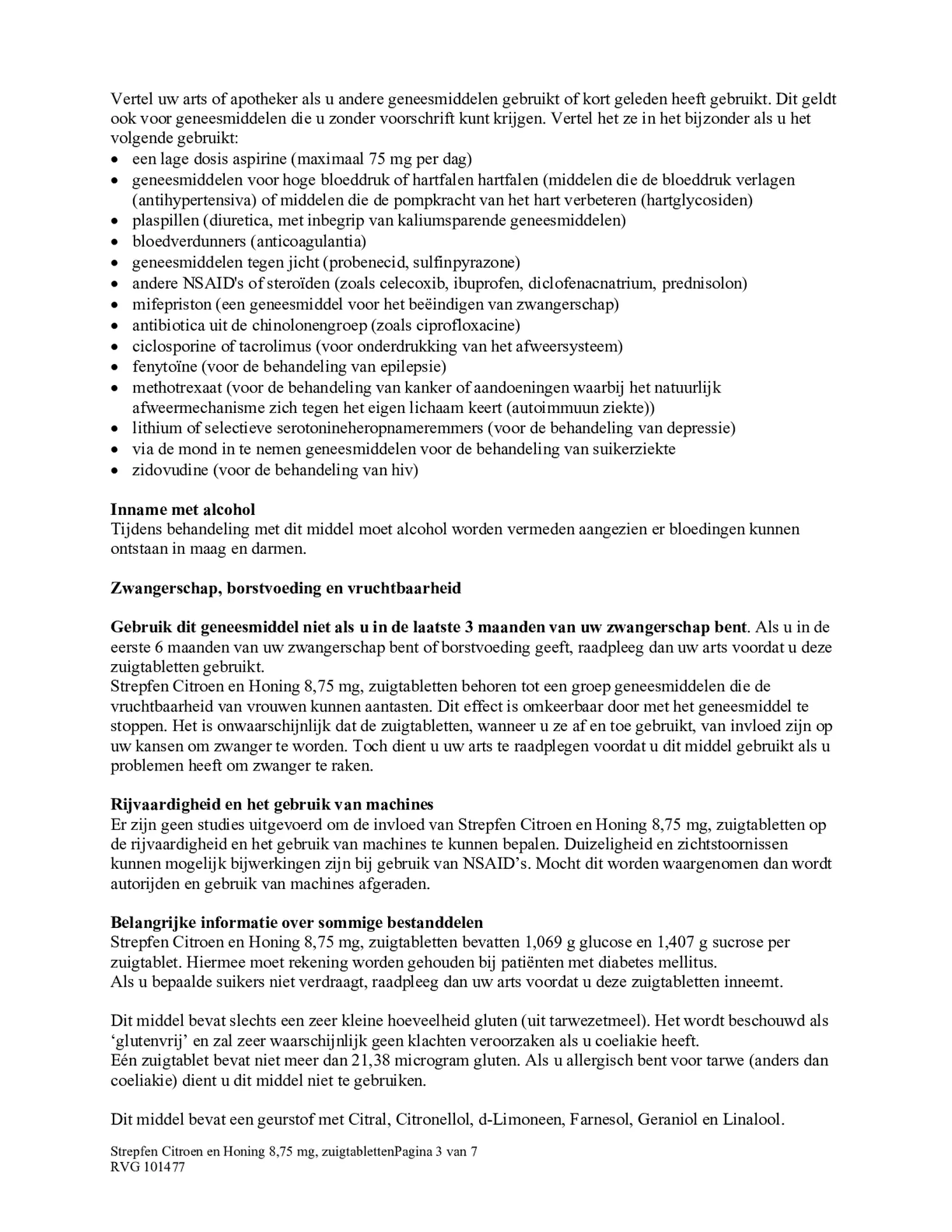 Citroen & Honing Zuigtabletten afbeelding van document #3, bijsluiter