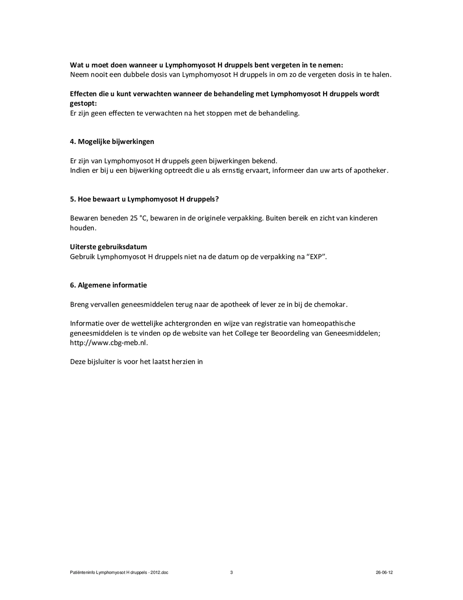 Lymphomyosot H afbeelding van document #3, bijsluiter