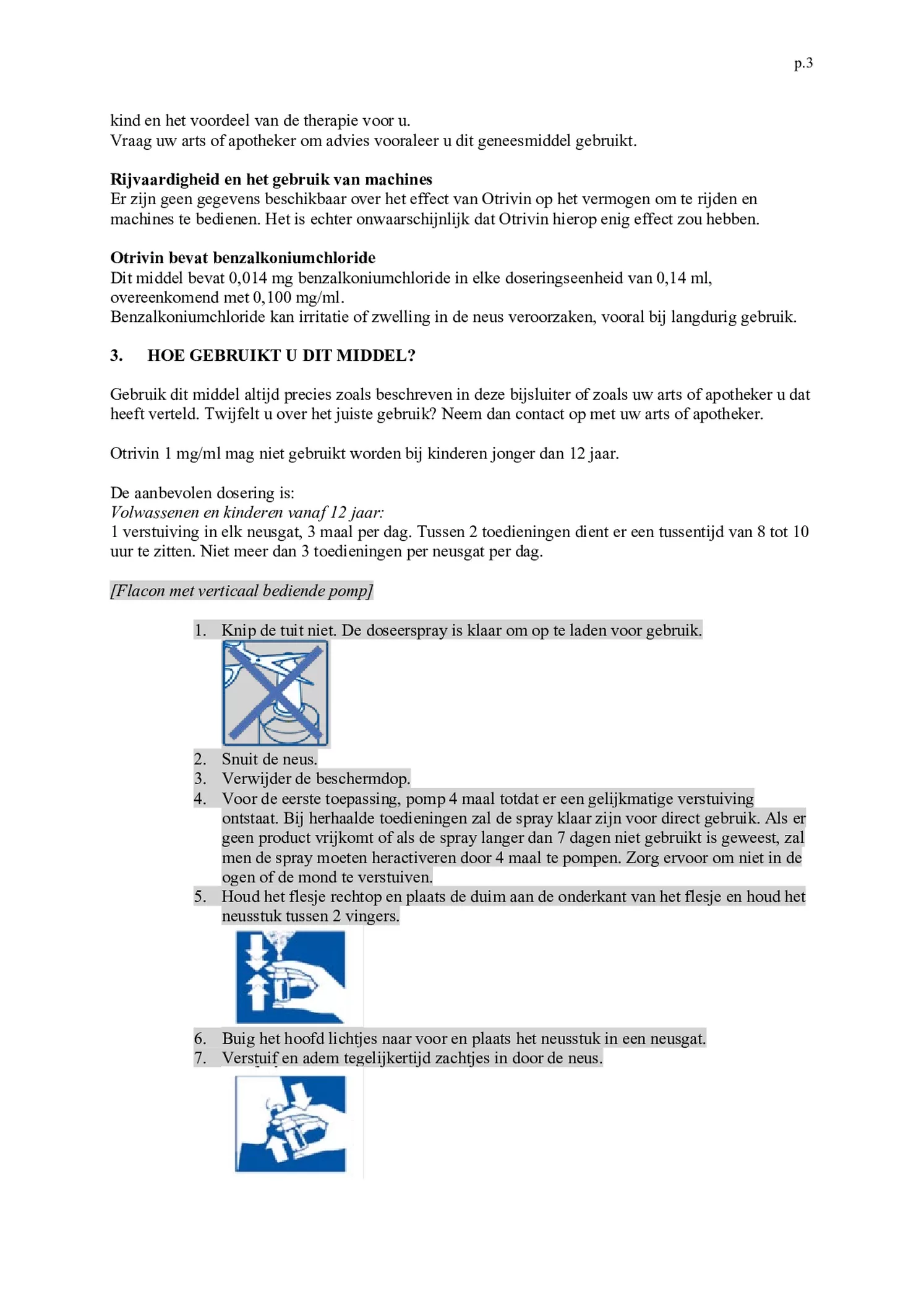 Xylometazoline HCI 1 mg/ml Neusspray bij een verstopte neus afbeelding van document #3, bijsluiter