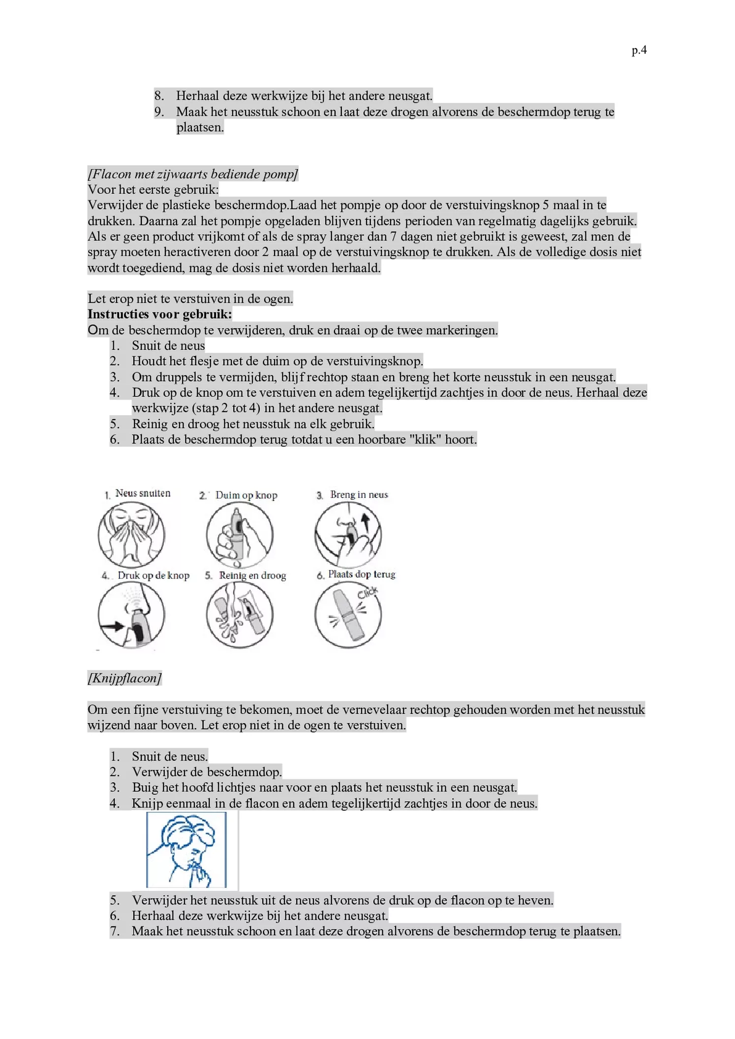 Xylometazoline HCI 1 mg/ml Neusspray bij een verstopte neus afbeelding van document #4, bijsluiter