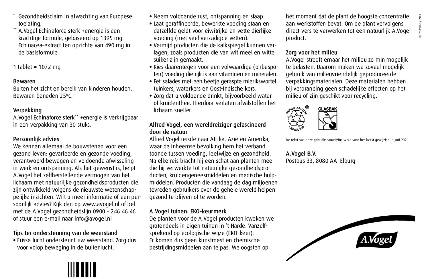 Echinaforce Sterk** + Energie* Tabletten afbeelding van document #2, gebruiksaanwijzing