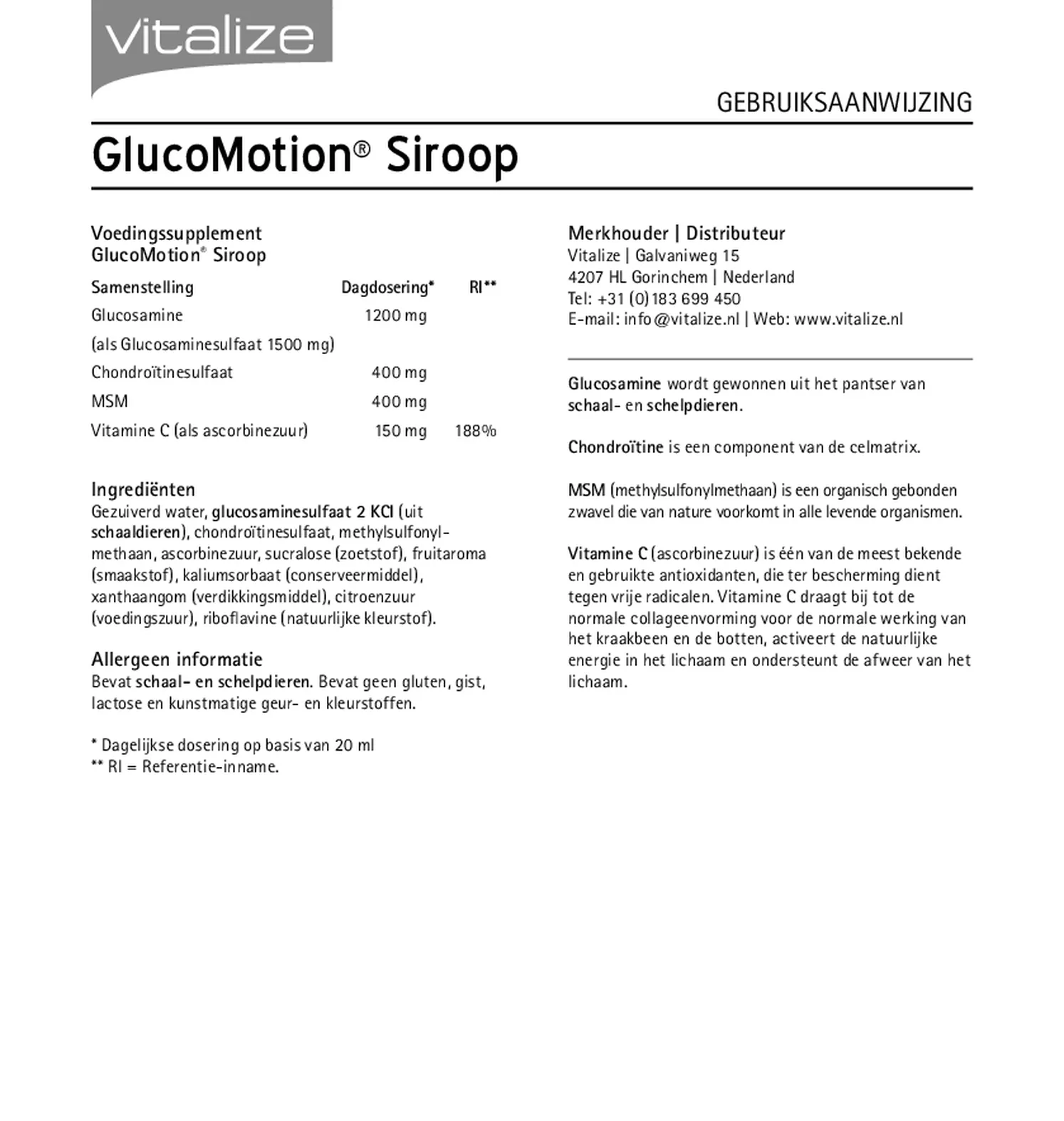 GlucoMotion Siroop afbeelding van document #1, gebruiksaanwijzing