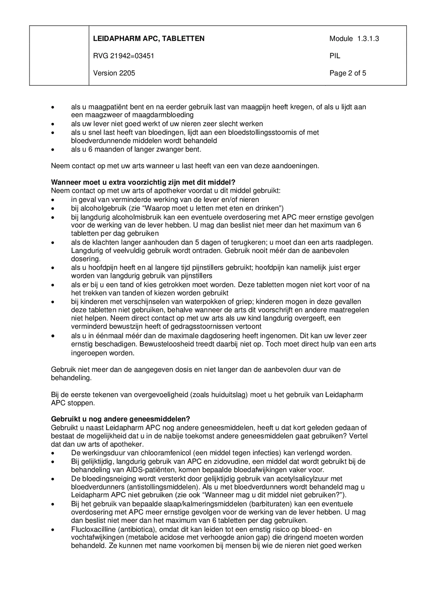 APC Tabletten afbeelding van document #2, bijsluiter