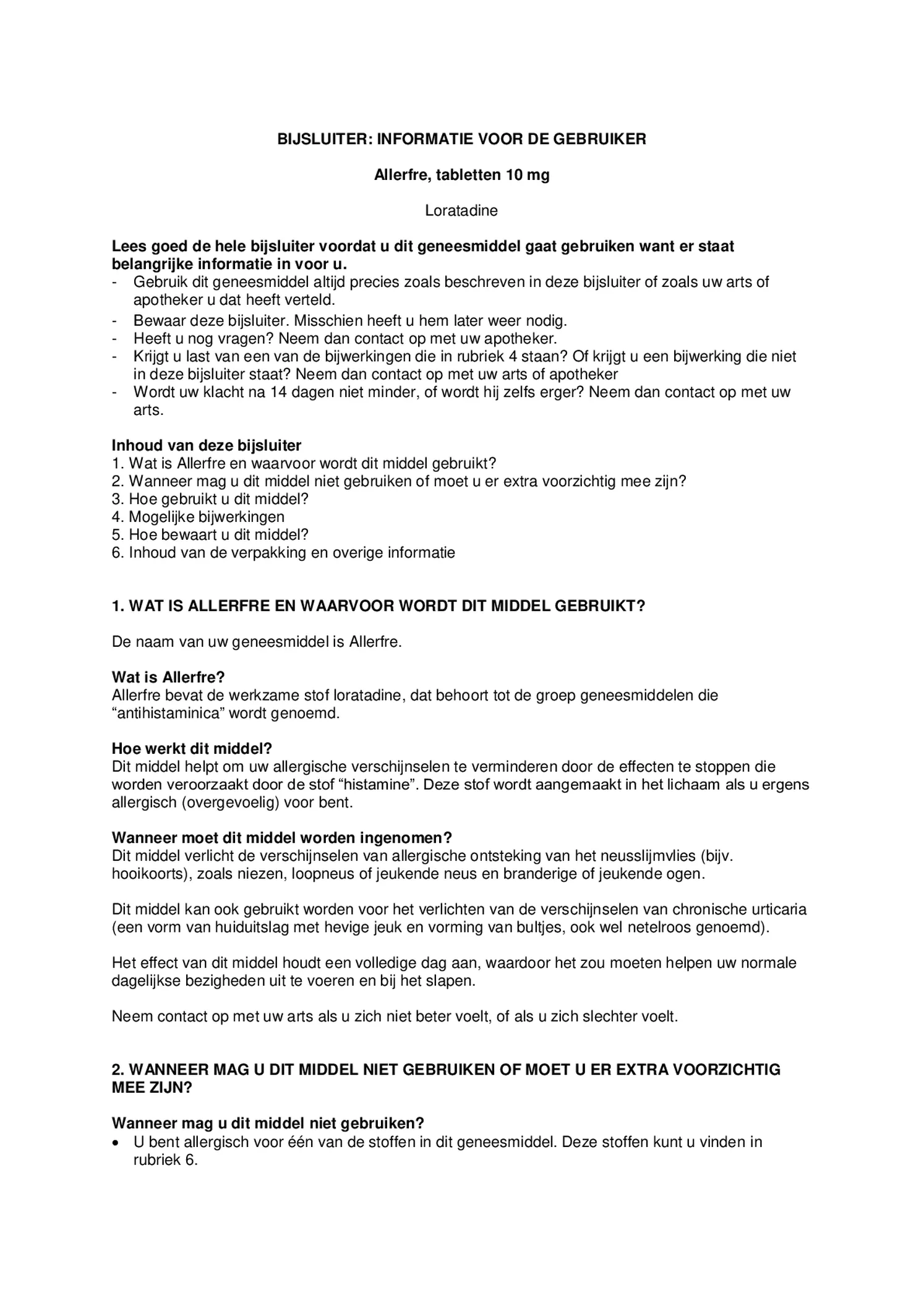 10mg Tabletten afbeelding van document #1, bijsluiter