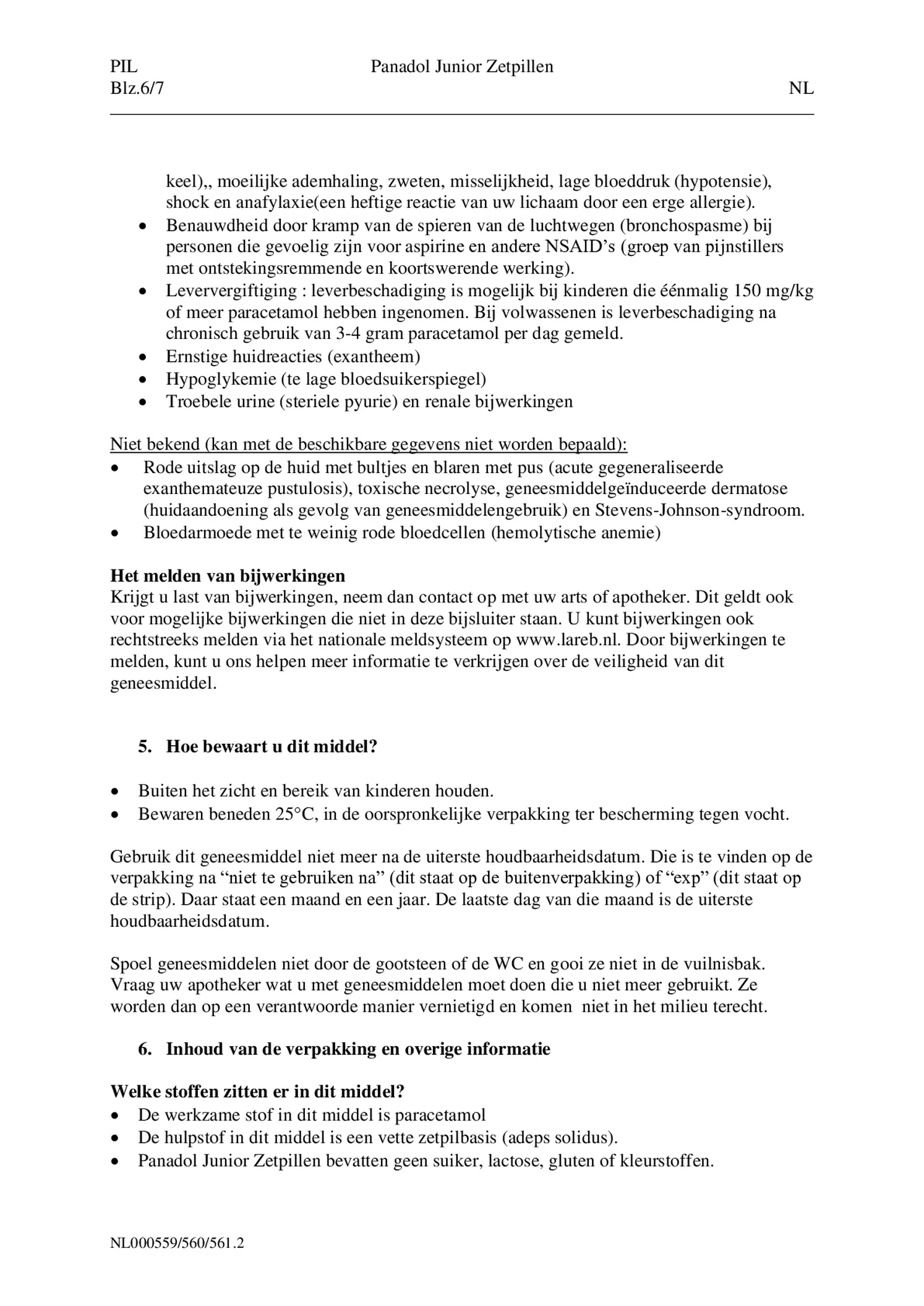 Junior Zetpillen 125mg 3 Maanden - 1Jaar afbeelding van document #6, bijsluiter