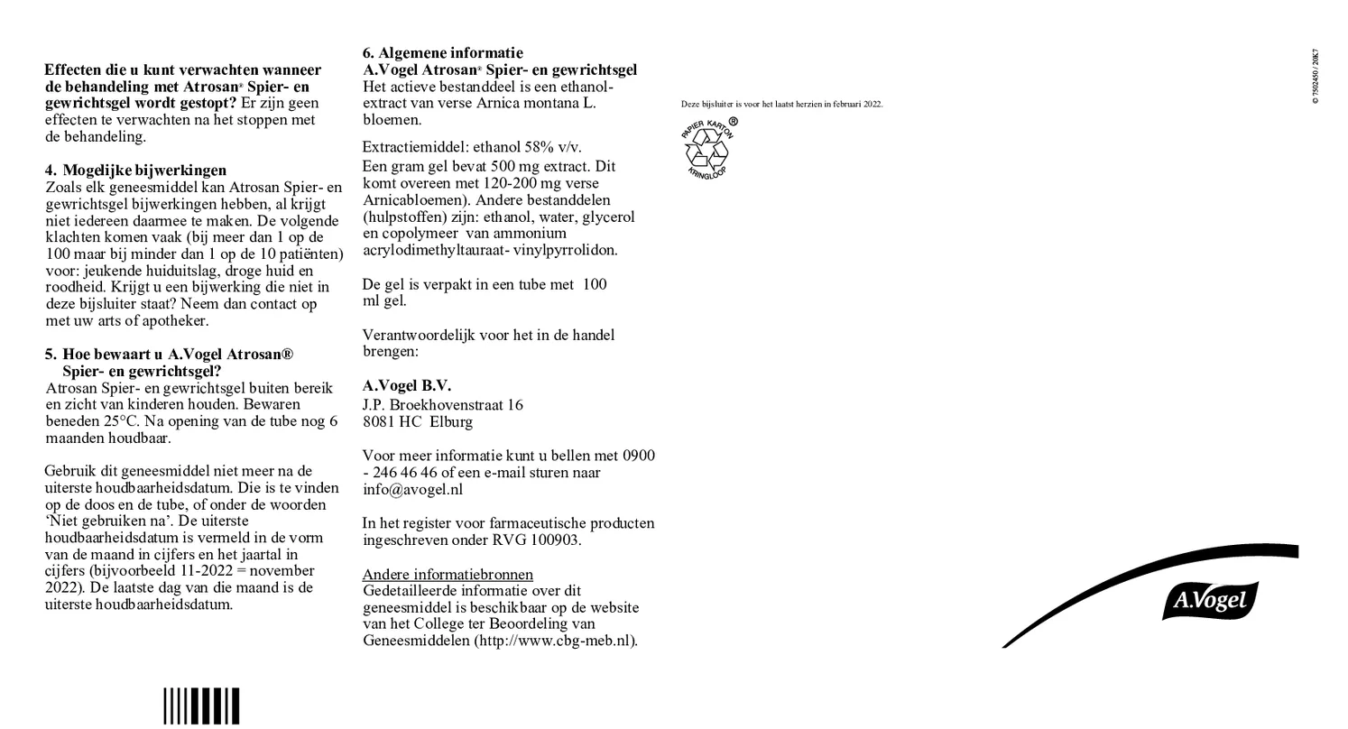 Atrosan Spier- en Gewrichtsgel afbeelding van document #2, bijsluiter