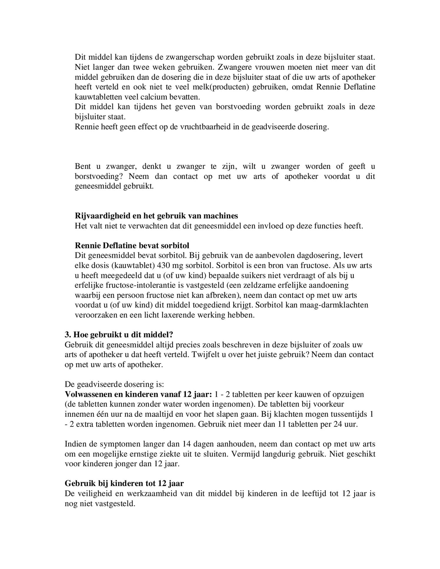 Deflatine kauwtabletten bij opgeblazen gevoel of winderigheid afbeelding van document #3, bijsluiter