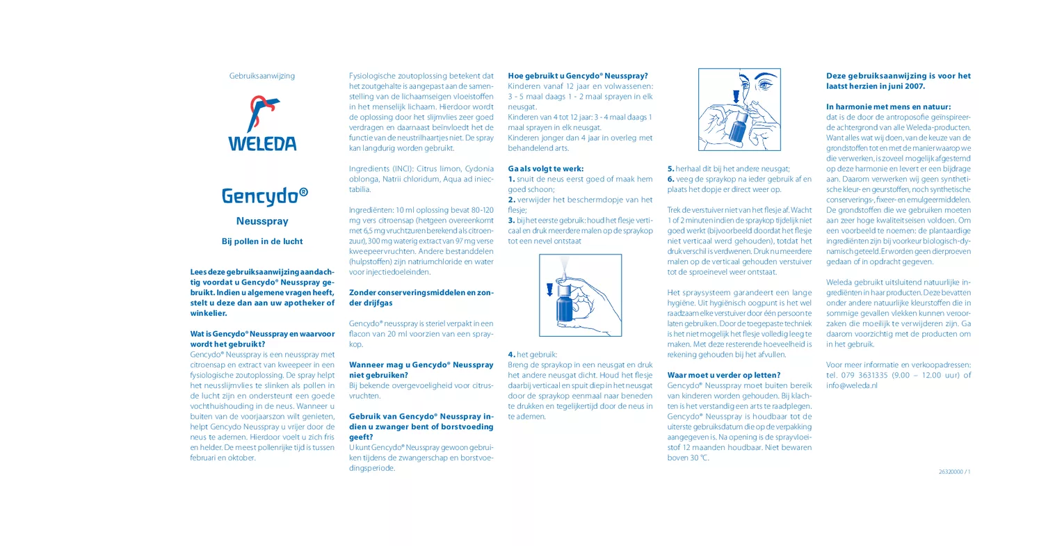 Gencydo Neusspray afbeelding van document #1, gebruiksaanwijzing