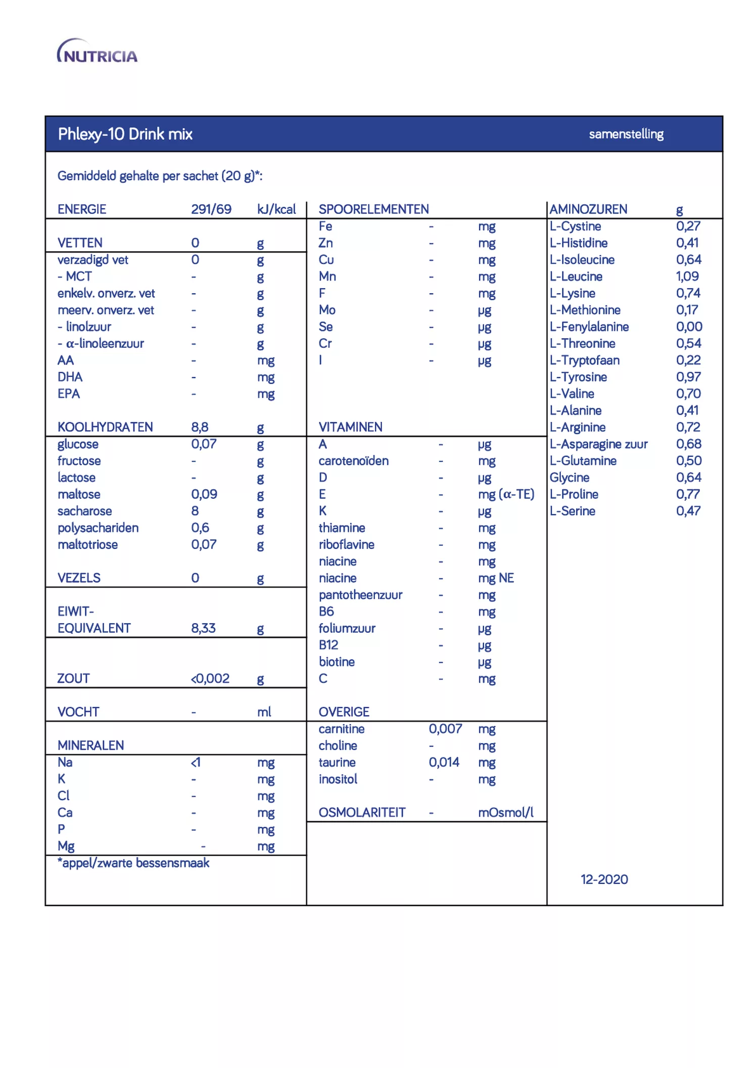 Phlexy-10 Drink Mix Appel & Zwarte Bessen afbeelding van document #1, informatiefolder