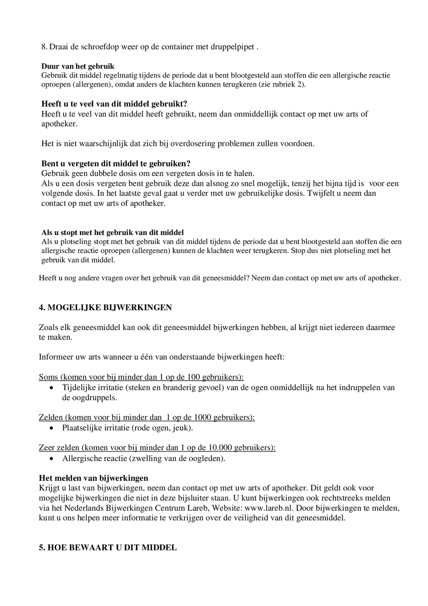 Oogdruppels afbeelding van document #3, bijsluiter