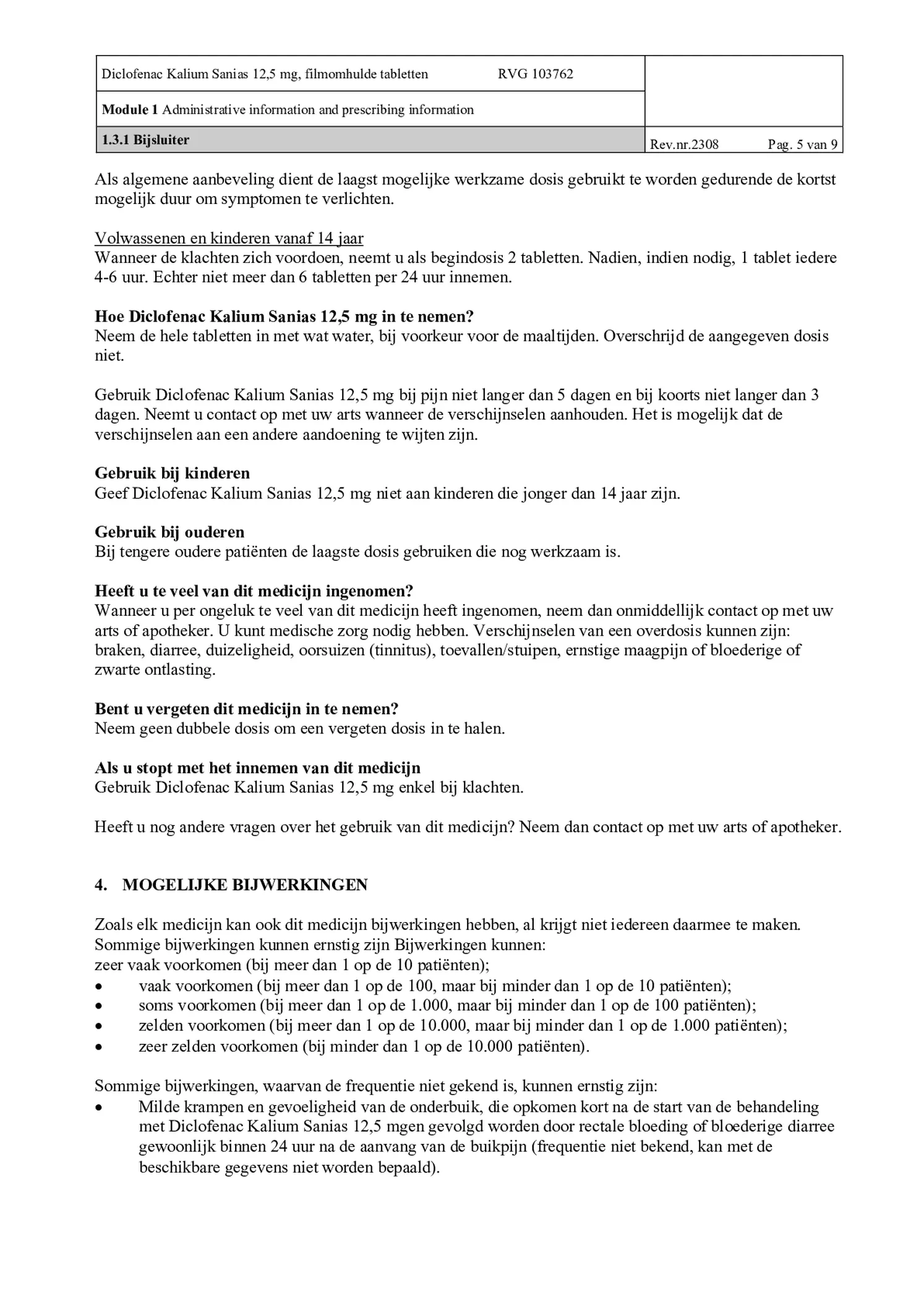 Diclofenac Kalium 12.5mg afbeelding van document #5, bijsluiter