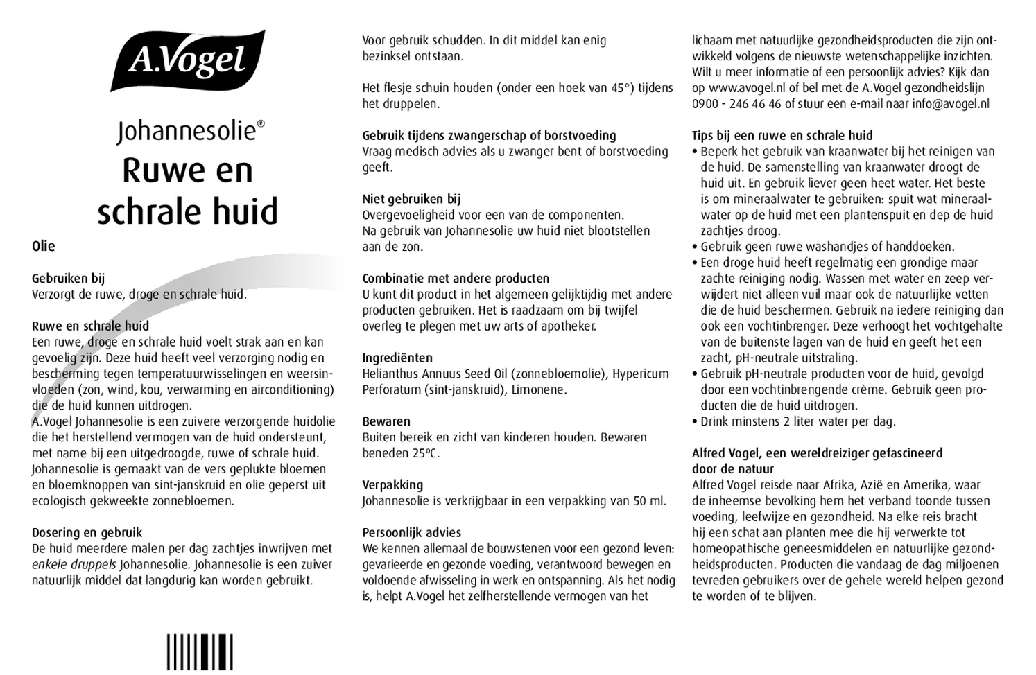 Johannesolie Droge Huid Olie afbeelding van document #1, bijsluiter