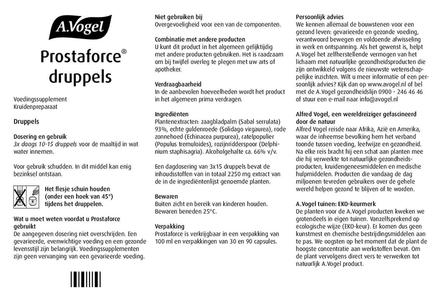 Prostaforce Druppels afbeelding van document #1, gebruiksaanwijzing