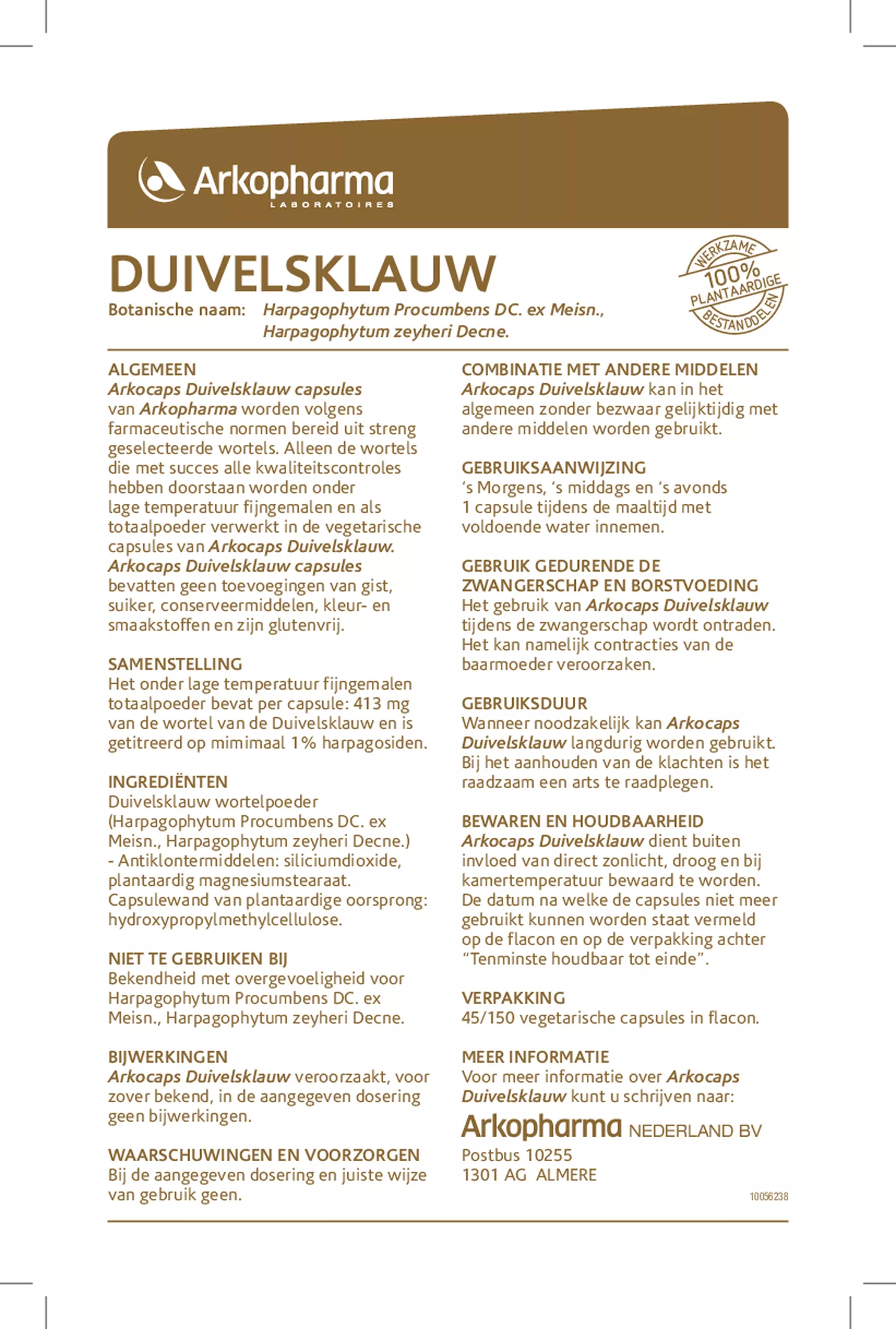 Duivelsklauw Capsules afbeelding van document #1, gebruiksaanwijzing