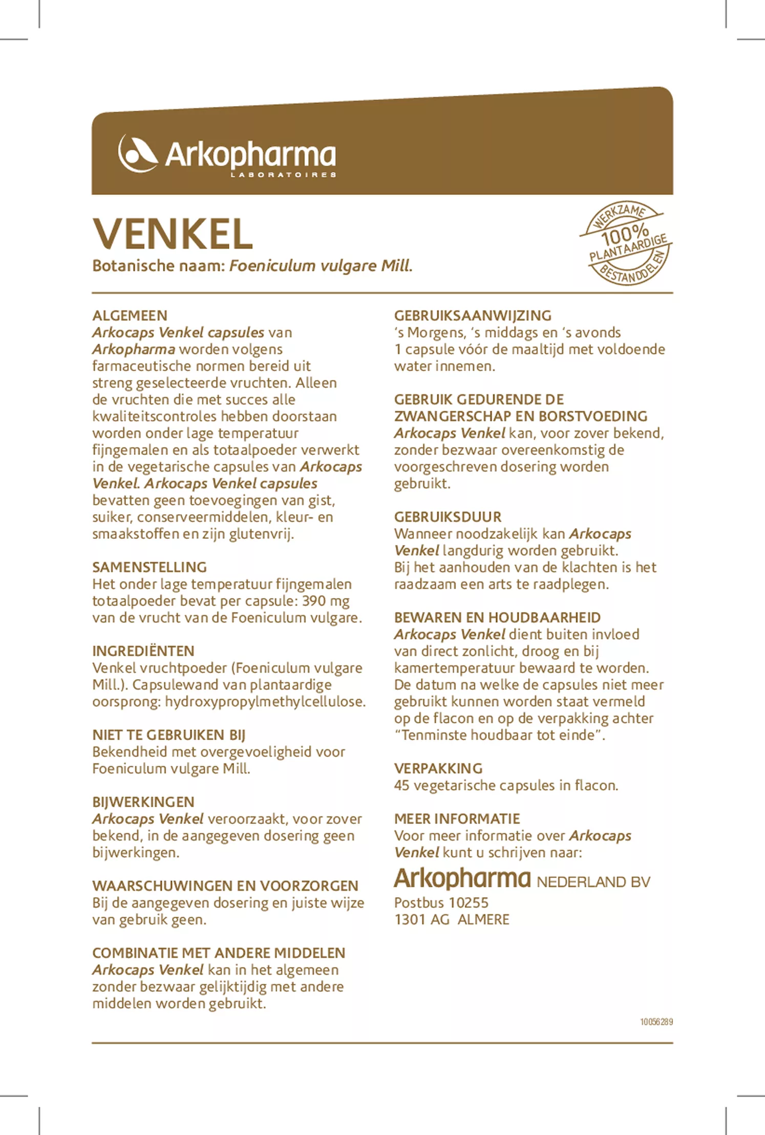 Venkel Capsules afbeelding van document #1, gebruiksaanwijzing