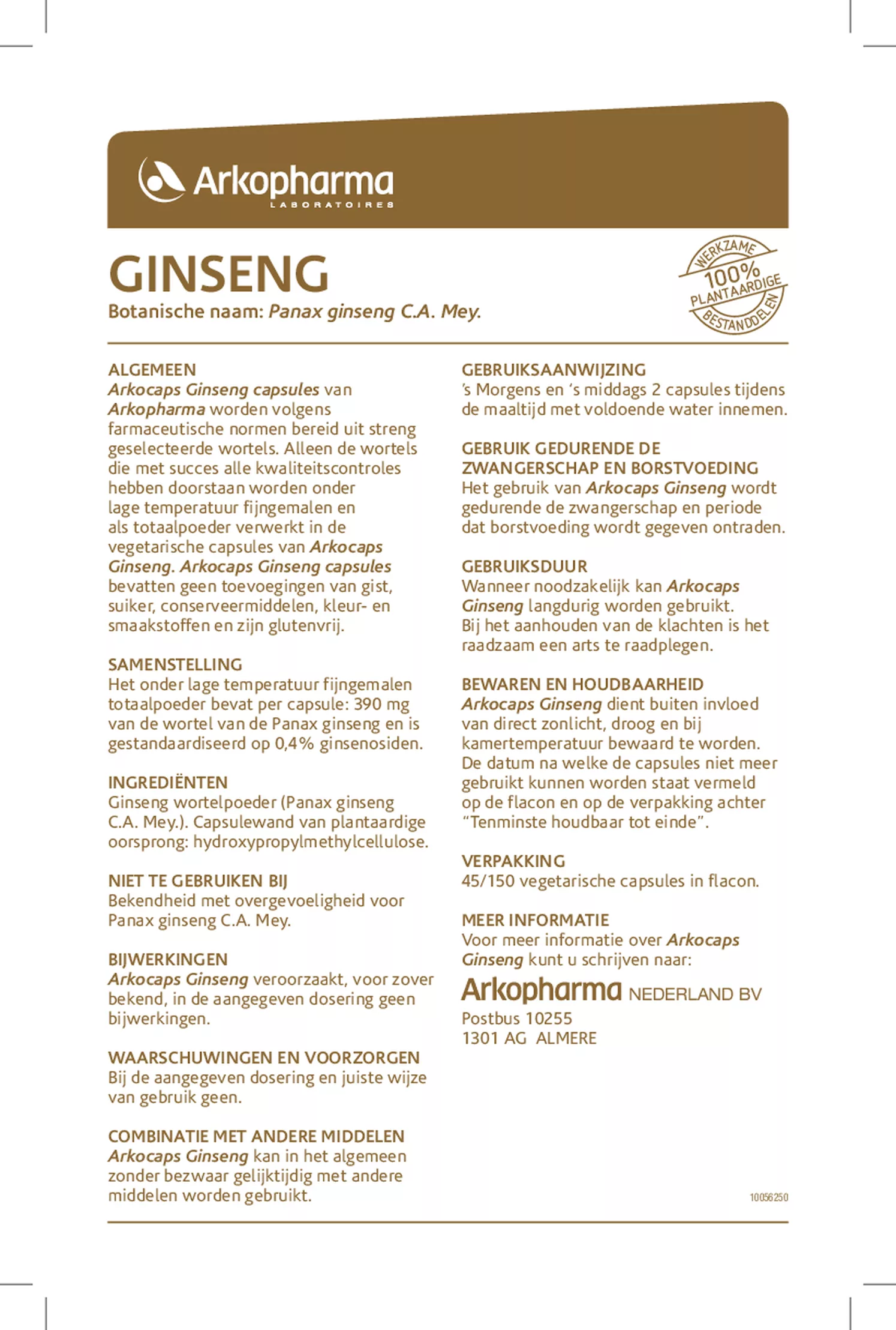 Ginseng Capsules afbeelding van document #1, gebruiksaanwijzing