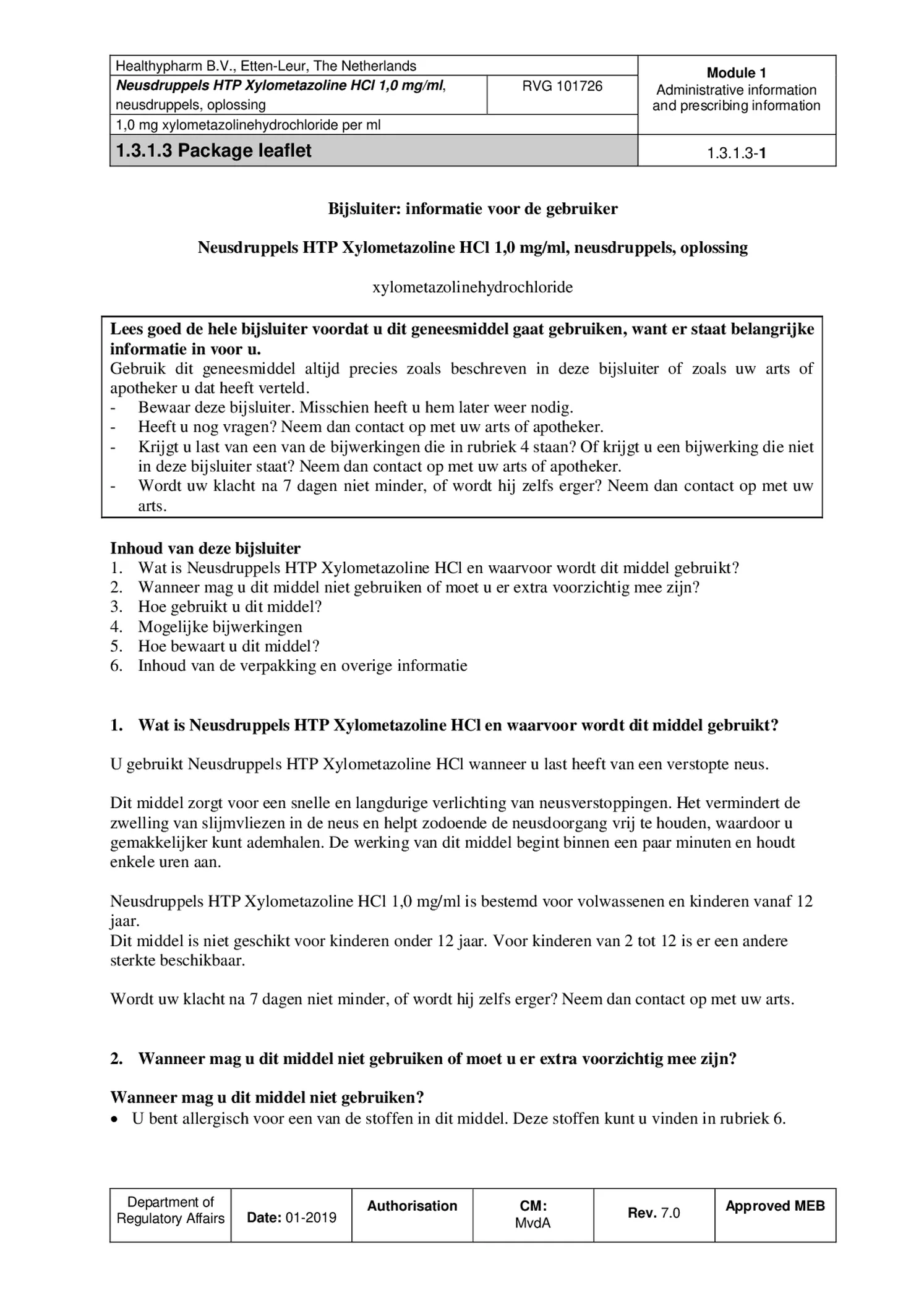 Neusdruppels 1.0mg/ml afbeelding van document #1, bijsluiter