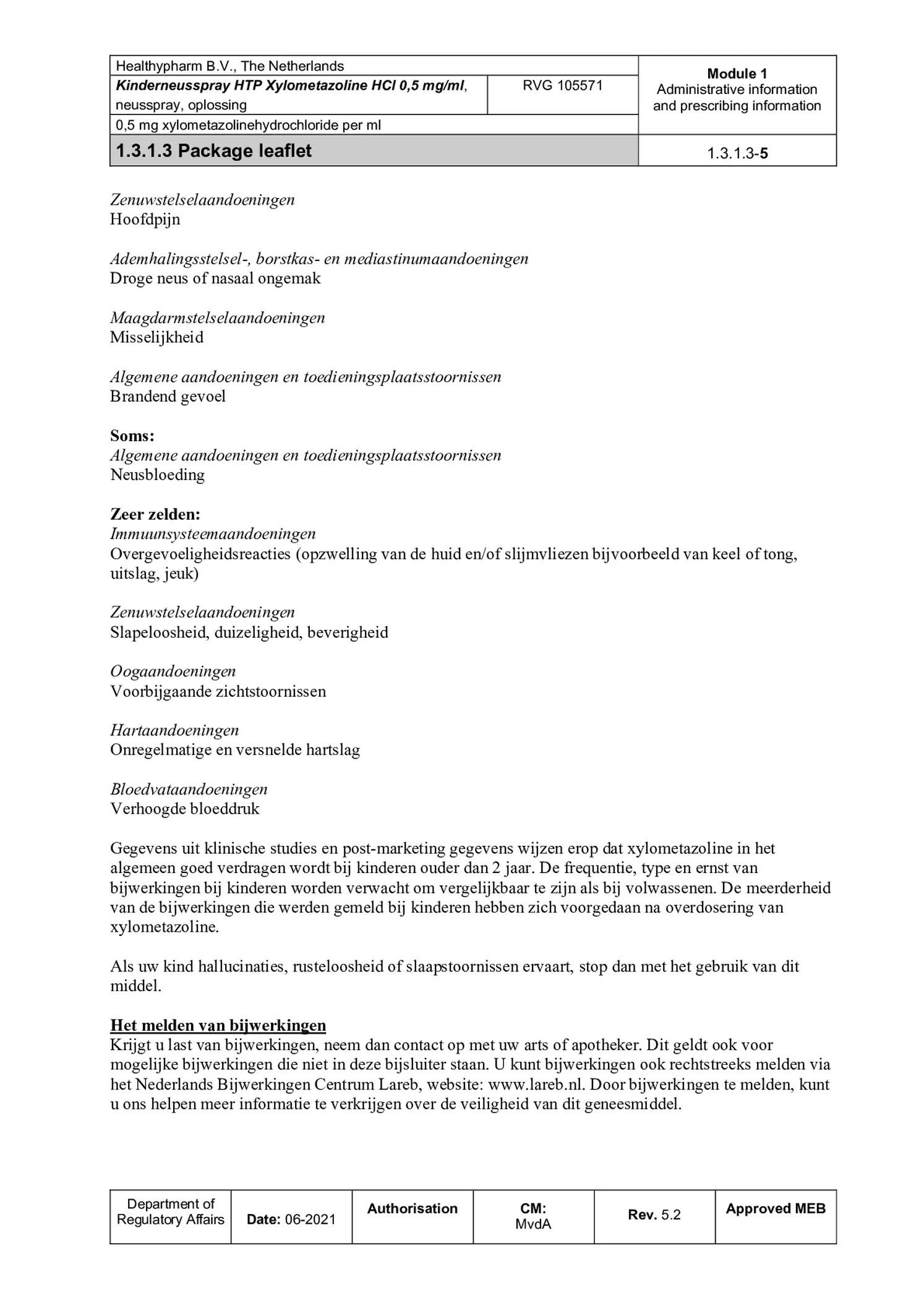 Neusspray Kind 0.5mg/ml afbeelding van document #5, bijsluiter