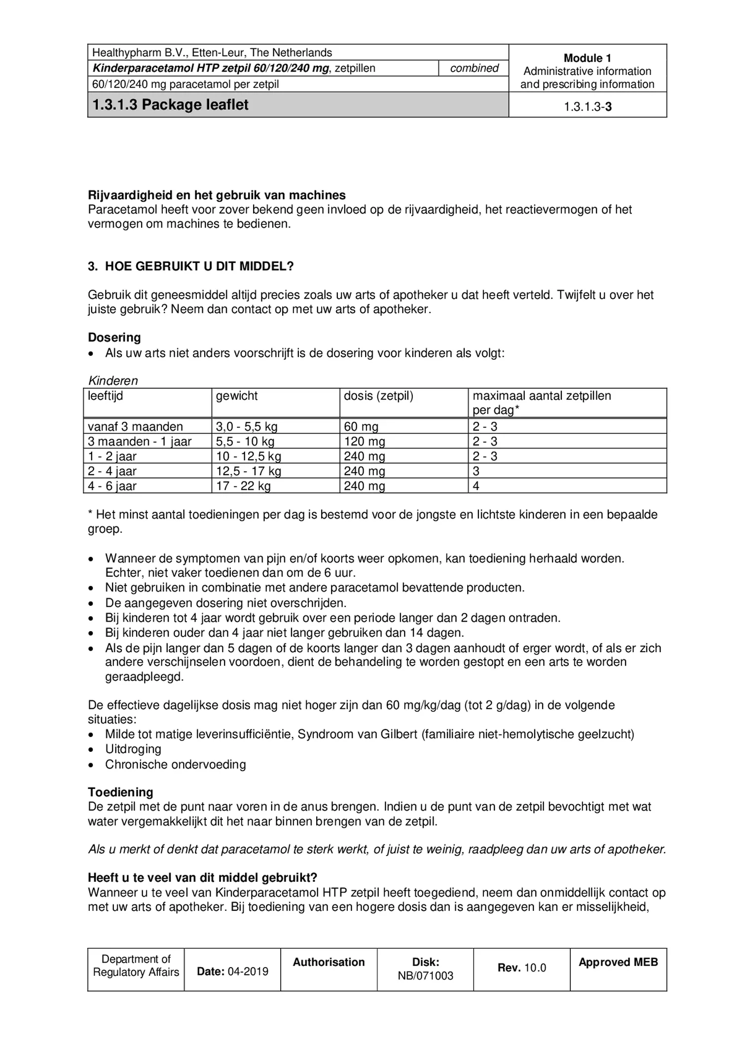 Kinderparacetamol Zetpil 60mg afbeelding van document #3, bijsluiter