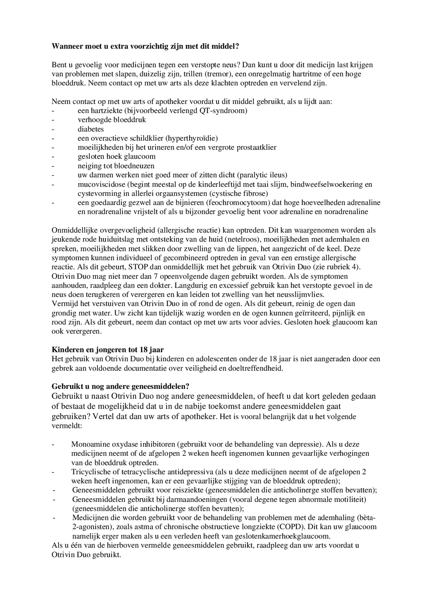 Duo Xylometazoline HCl Ipratropium Br, 0,5/0,6 mg/ml Neusspray bij een verstopte neus en loopneus afbeelding van document #2, bijsluiter