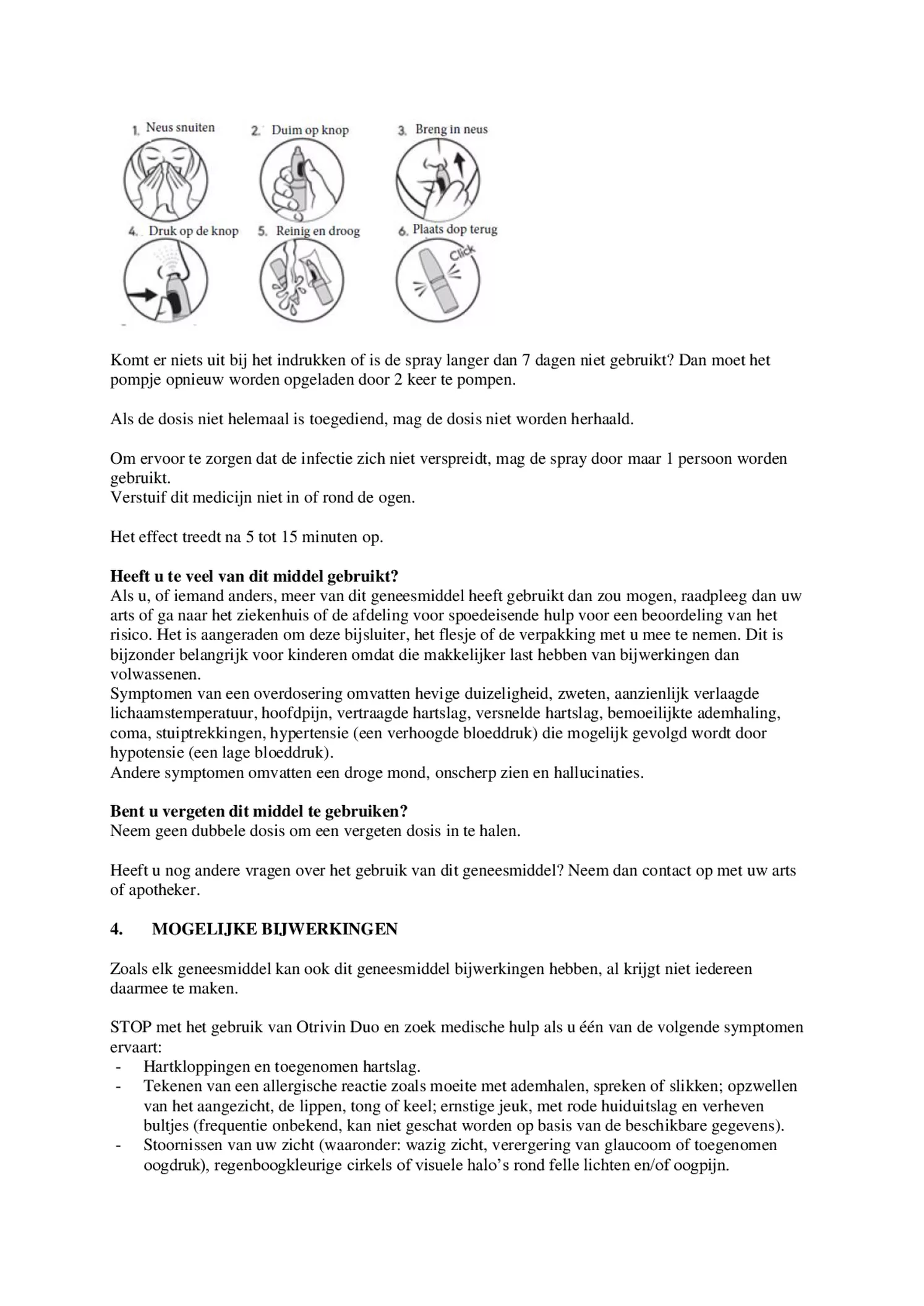 Duo Xylometazoline HCl Ipratropium Br, 0,5/0,6 mg/ml Neusspray bij een verstopte neus en loopneus afbeelding van document #4, bijsluiter