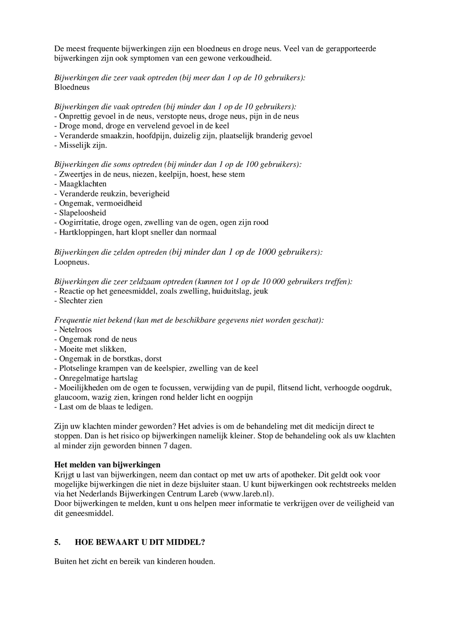 Duo Xylometazoline HCl Ipratropium Br, 0,5/0,6 mg/ml Neusspray bij een verstopte neus en loopneus afbeelding van document #5, bijsluiter