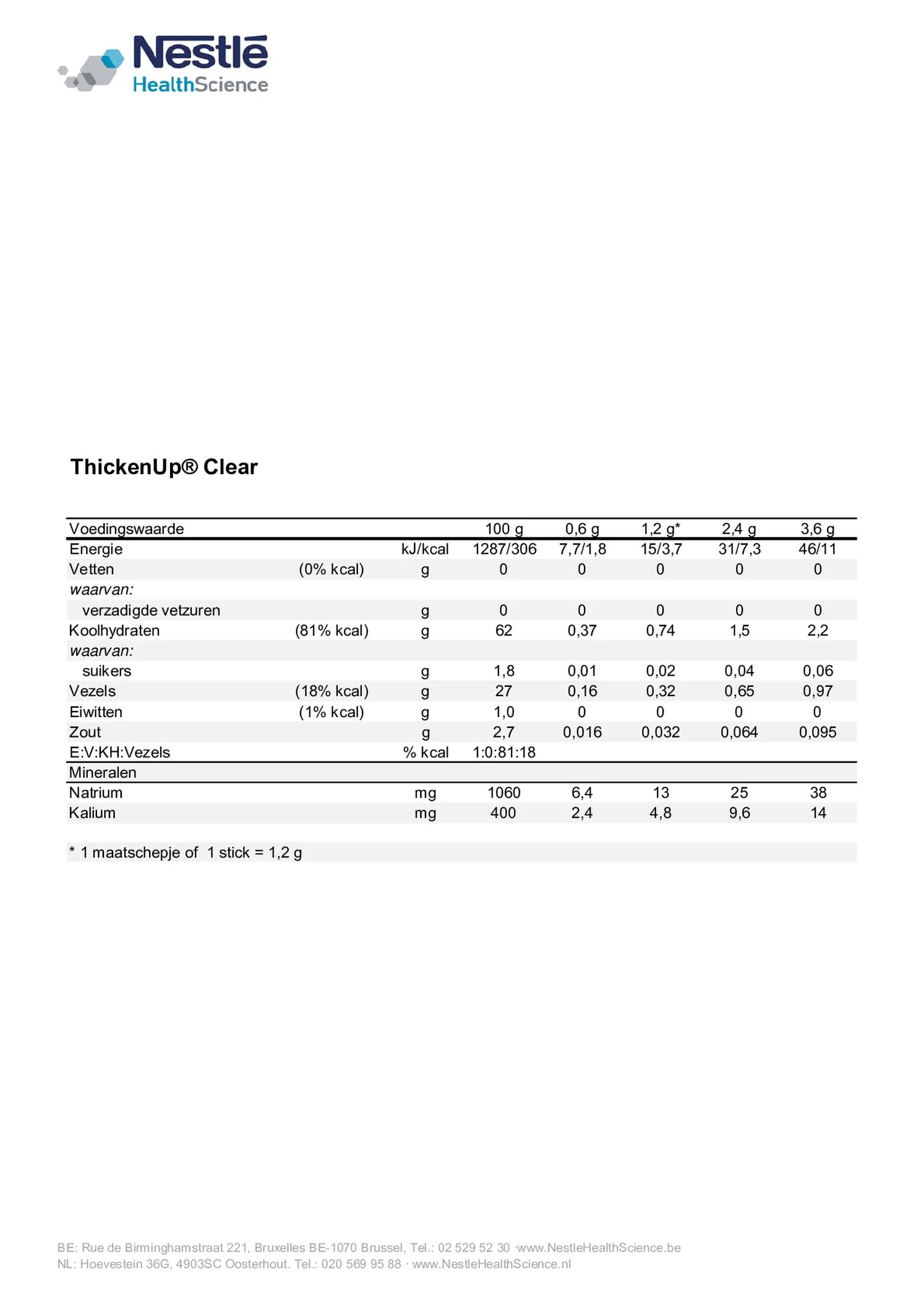 Clear Poeder afbeelding van document #1, informatiefolder