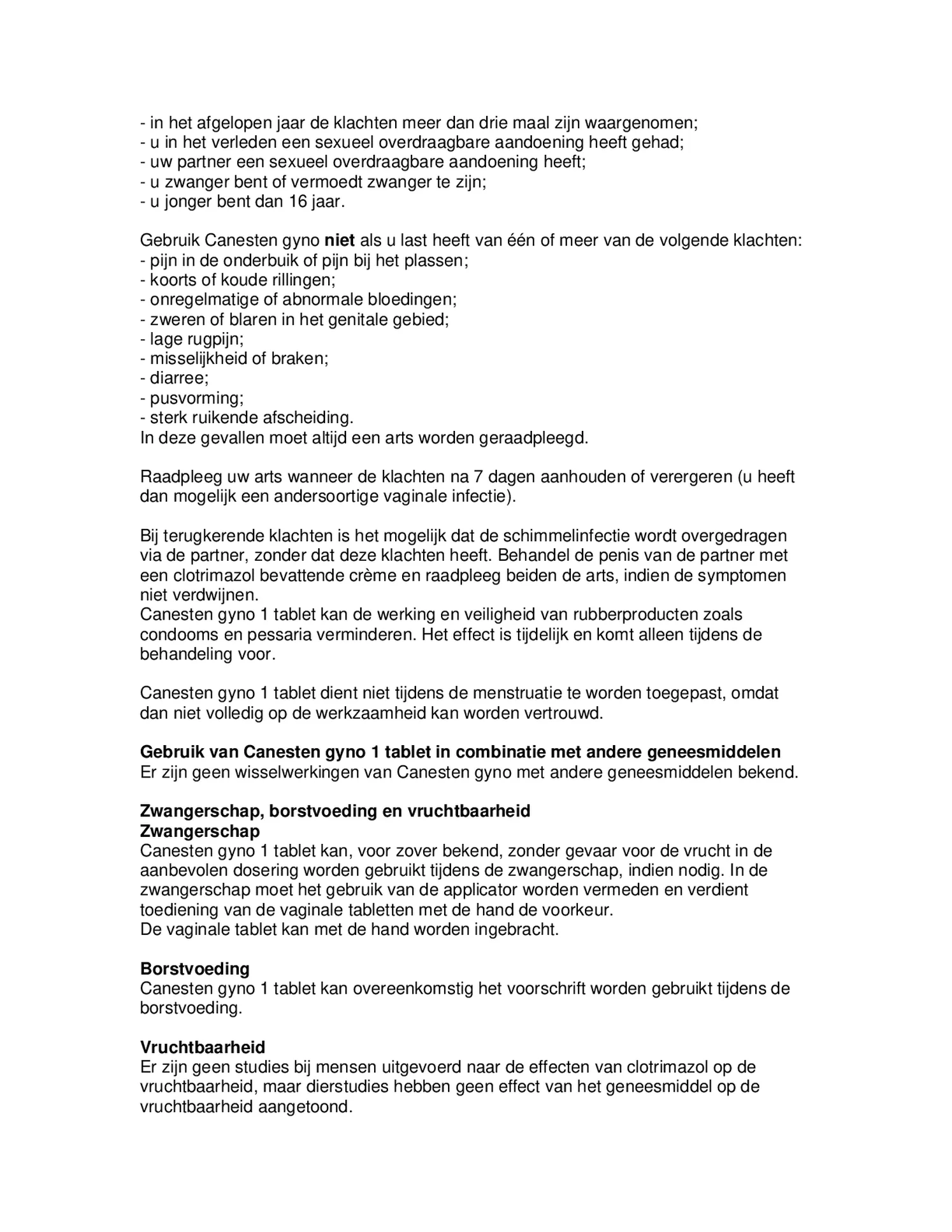 Canesten Gyno 1 Tablet afbeelding van document #2, bijsluiter