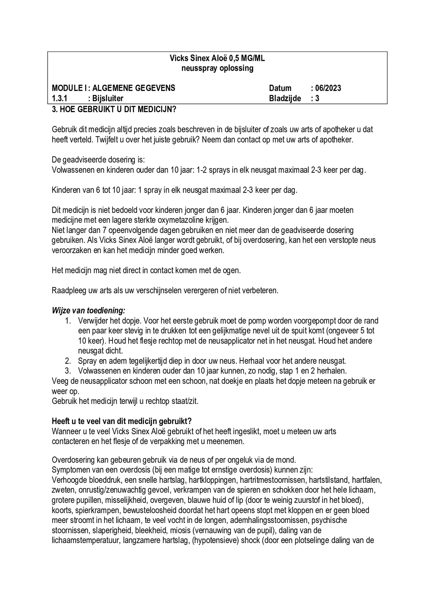 Sinex Aloe Neusspray afbeelding van document #3, bijsluiter