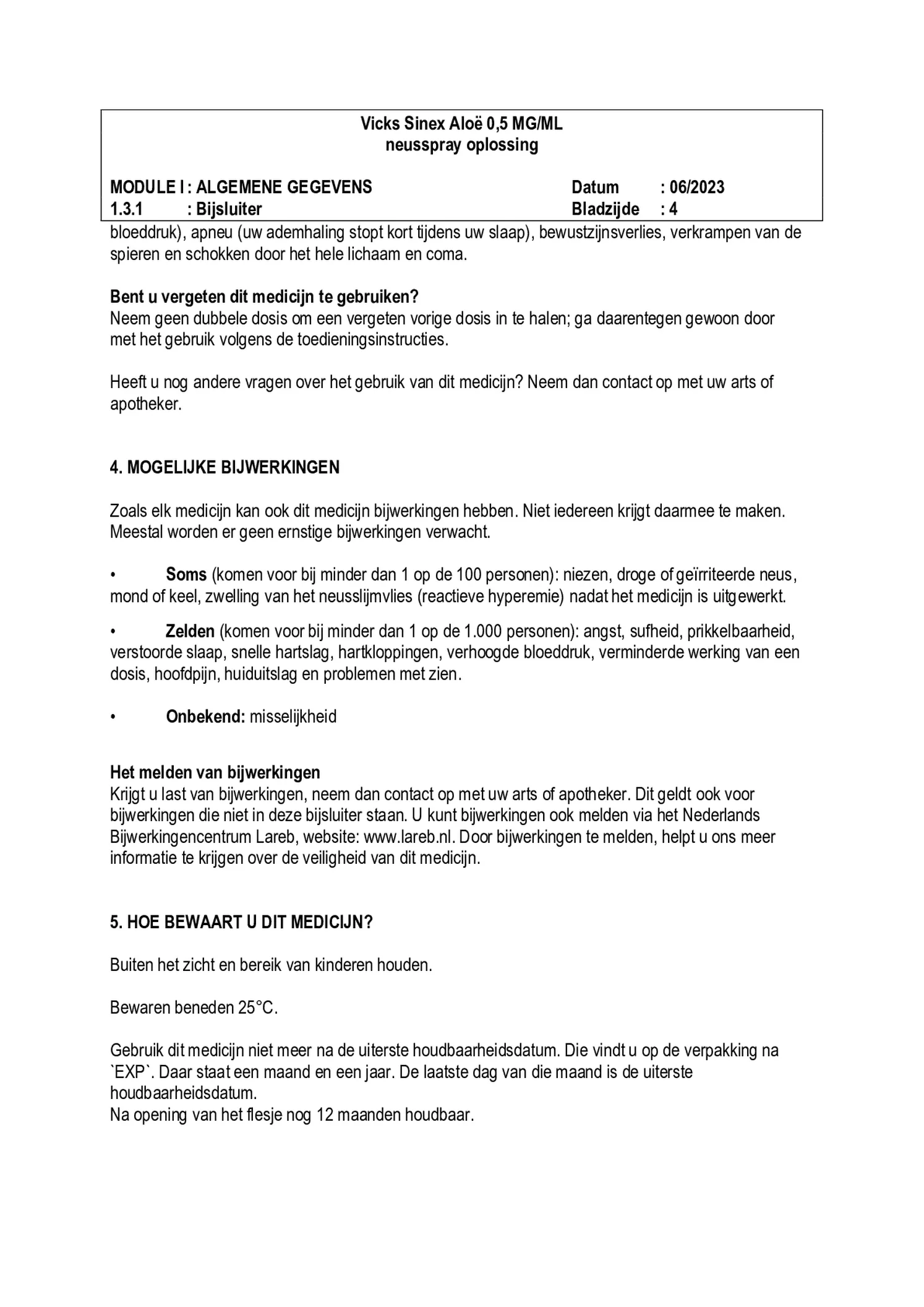 Sinex Aloe Neusspray afbeelding van document #4, bijsluiter