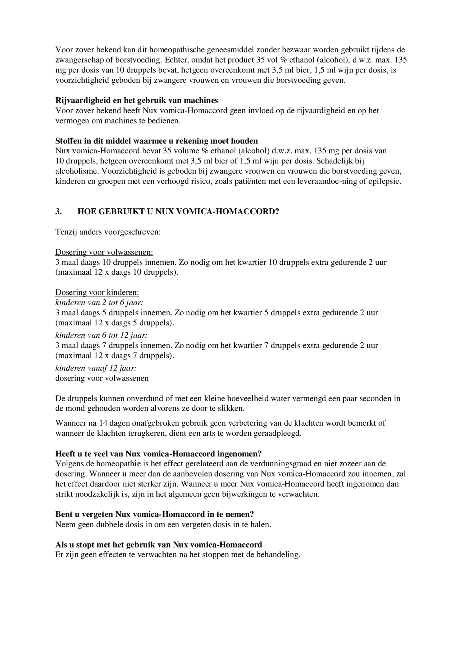 Nux Vomica Homaccord afbeelding van document #2, bijsluiter