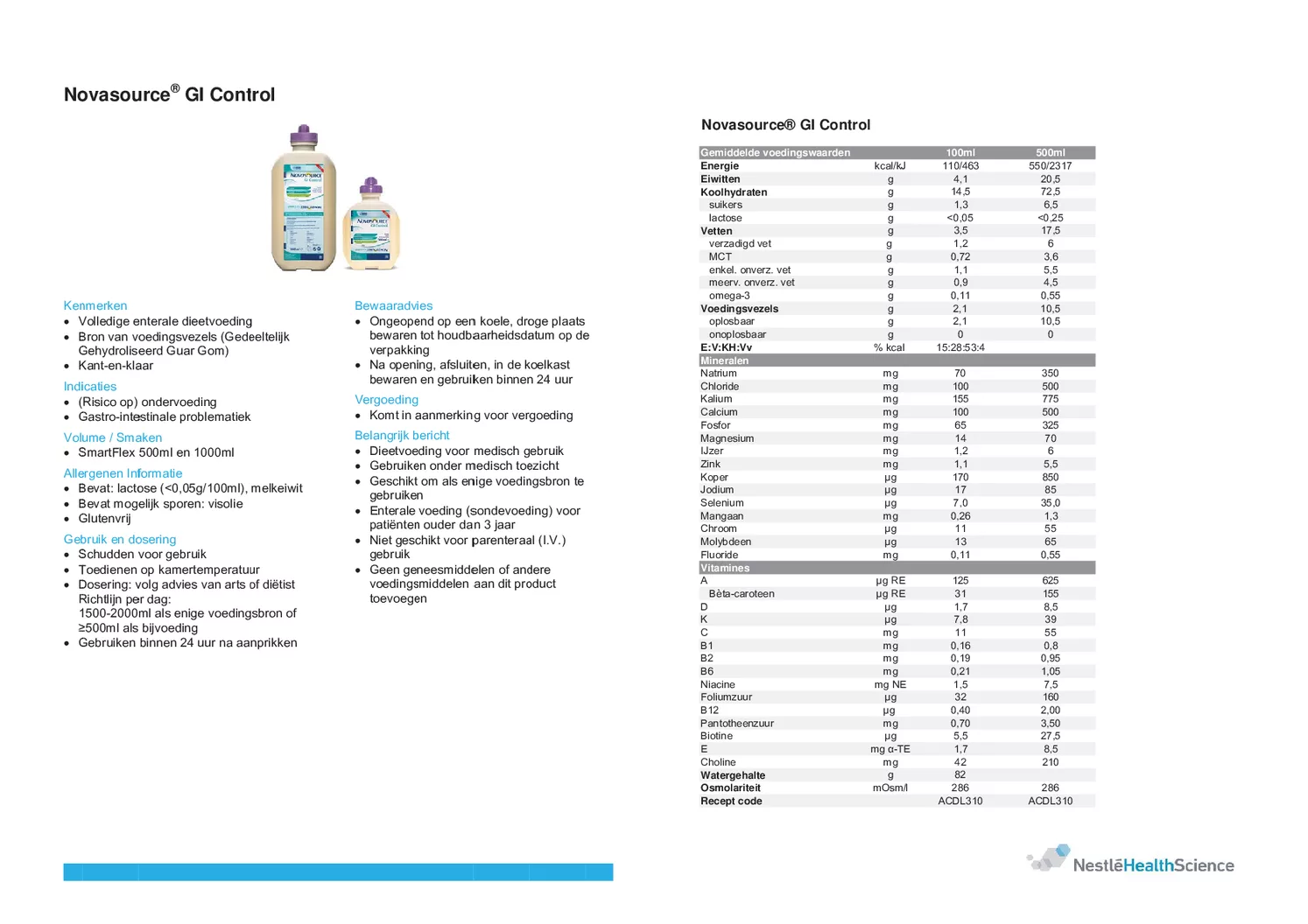 Novasource GI Control afbeelding van document #1, informatiefolder