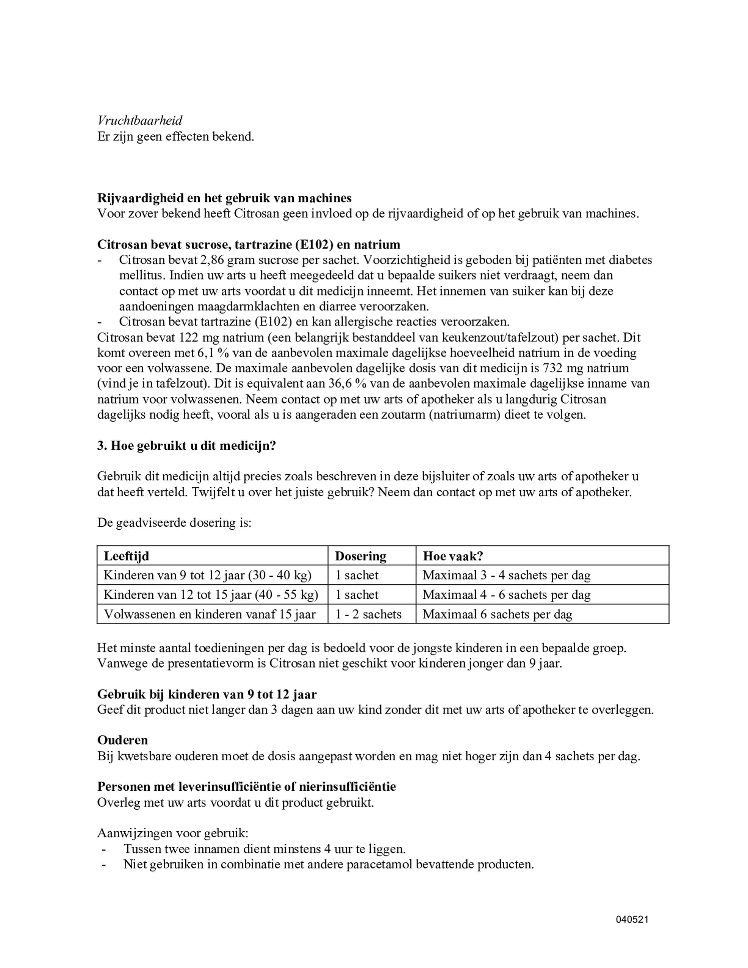 Hete Citroendrank Sachets afbeelding van document #3, bijsluiter