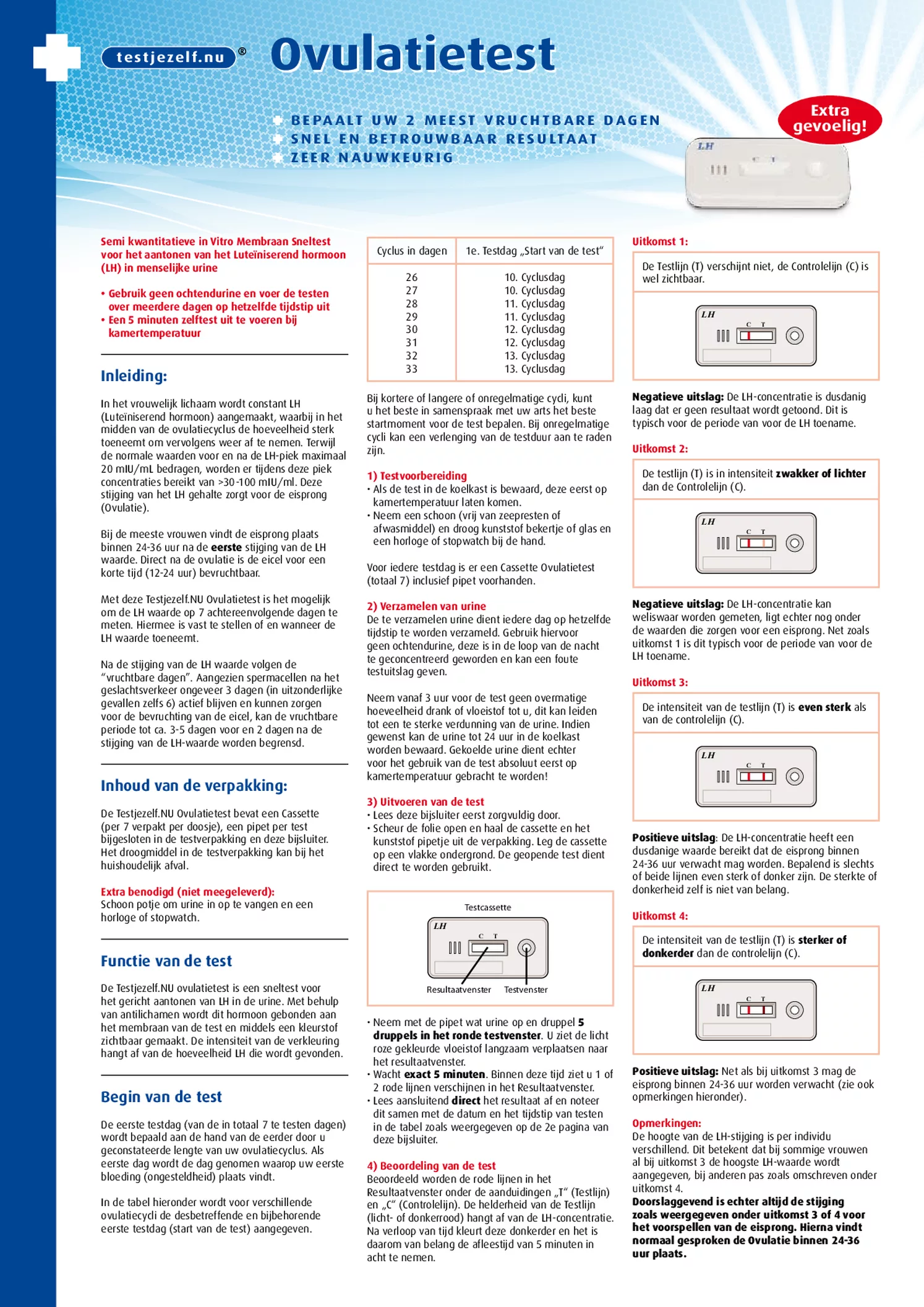 Ovulatietest Voordeelpakket afbeelding van document #1, gebruiksaanwijzing