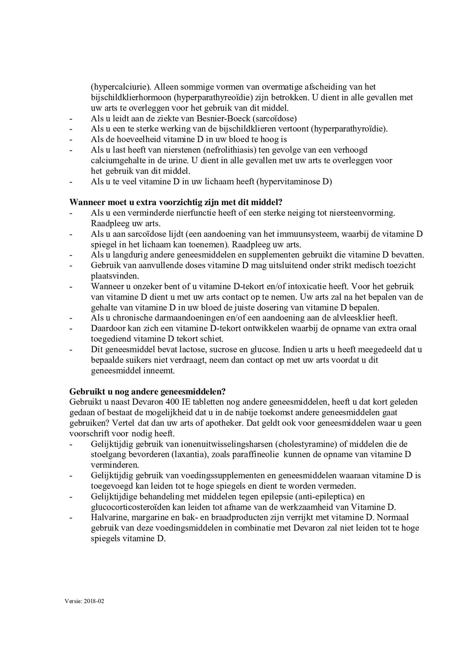 Vitamine D Tabletten afbeelding van document #2, bijsluiter