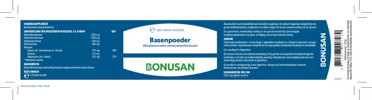 Basenpoeder afbeelding van document #1, etiket