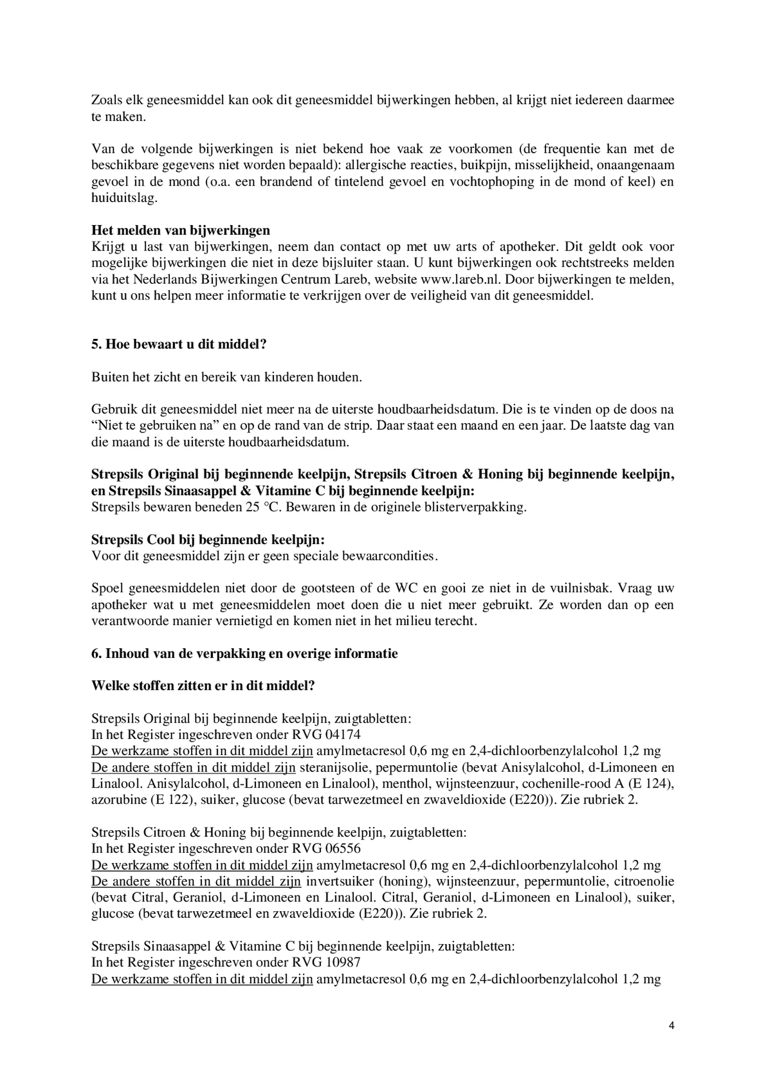 Citroen & Honing Zuigtabletten afbeelding van document #4, bijsluiter