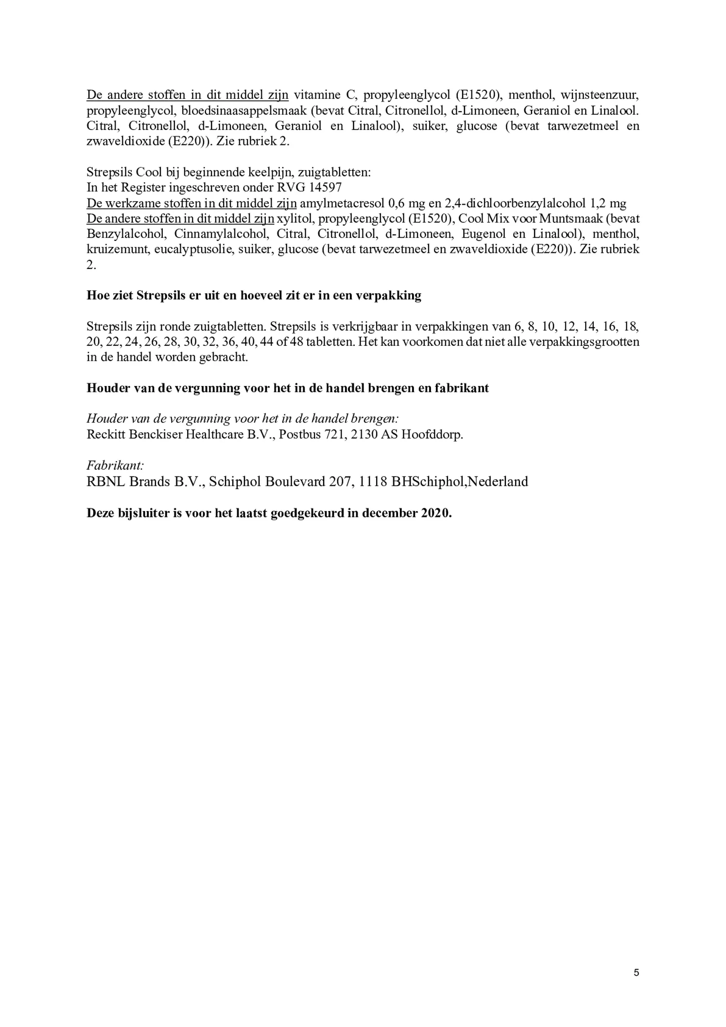 Sinaasappel & Vitamine C Zuigtabletten afbeelding van document #5, bijsluiter