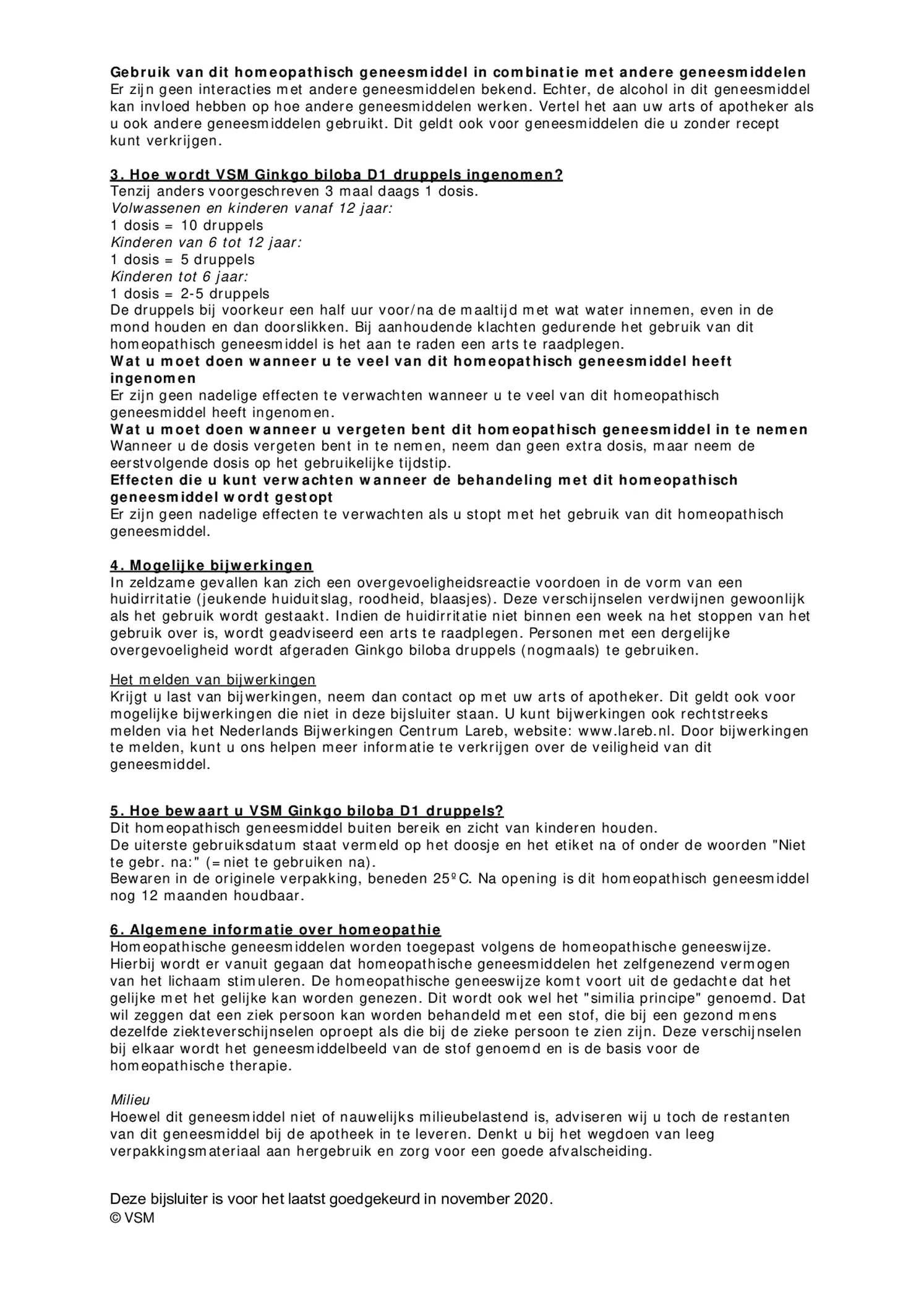 Ginkgo Biloba Oer afbeelding van document #5, bijsluiter