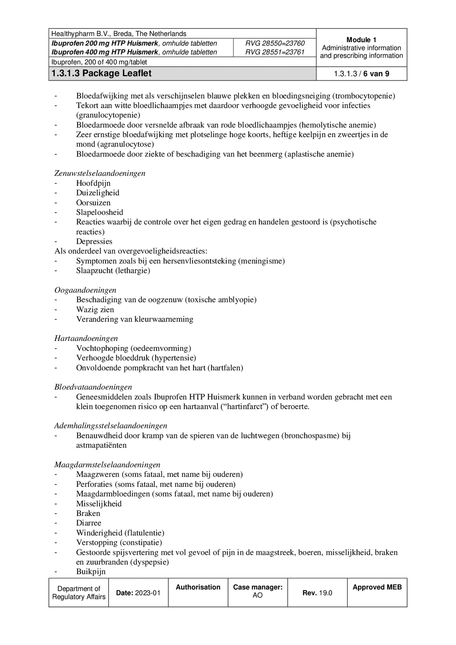 Ibuprofen 200mg Tabletten afbeelding van document #6, bijsluiter