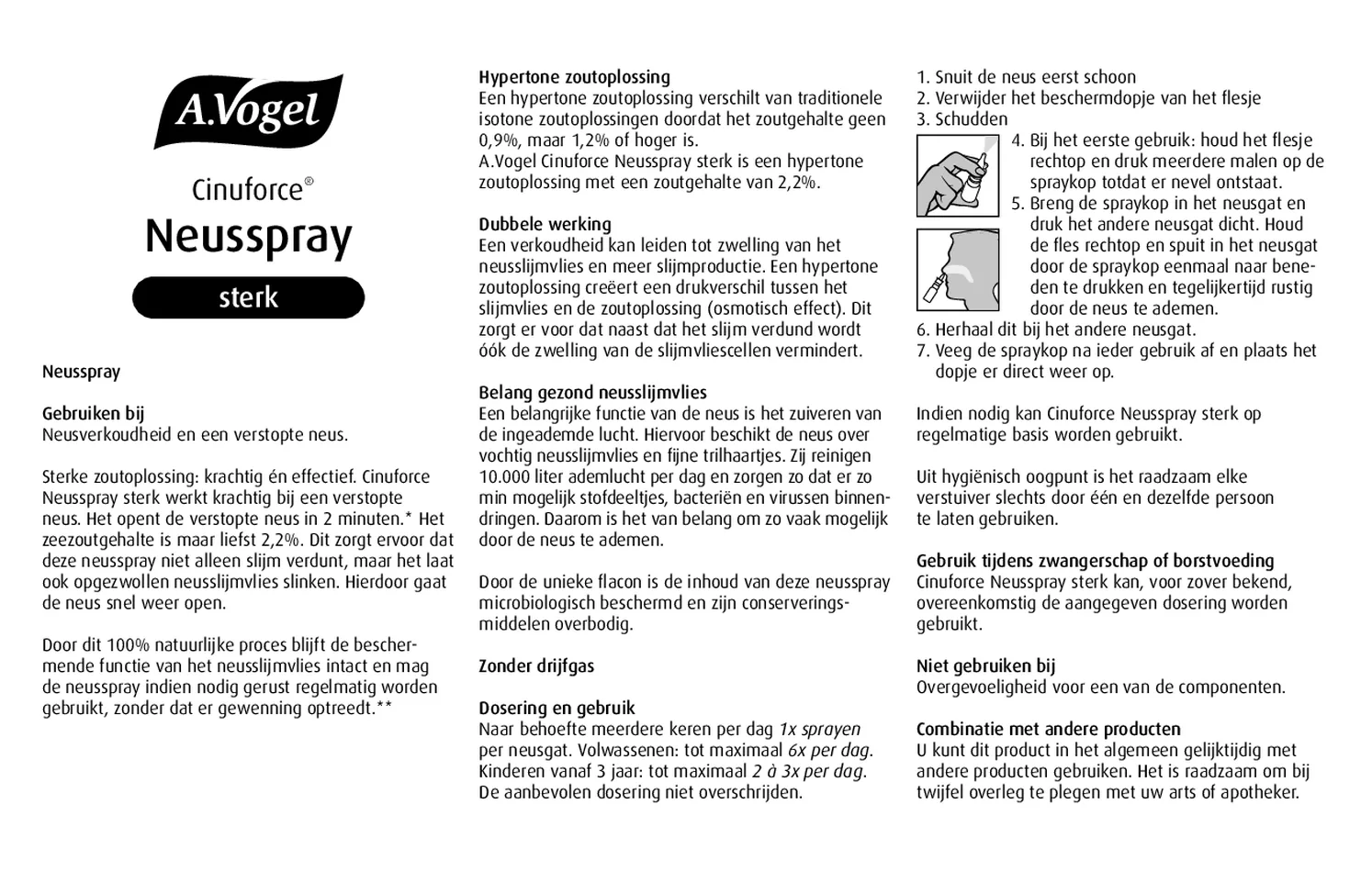 Cinuforce Neusspray Sterk afbeelding van document #1, bijsluiter