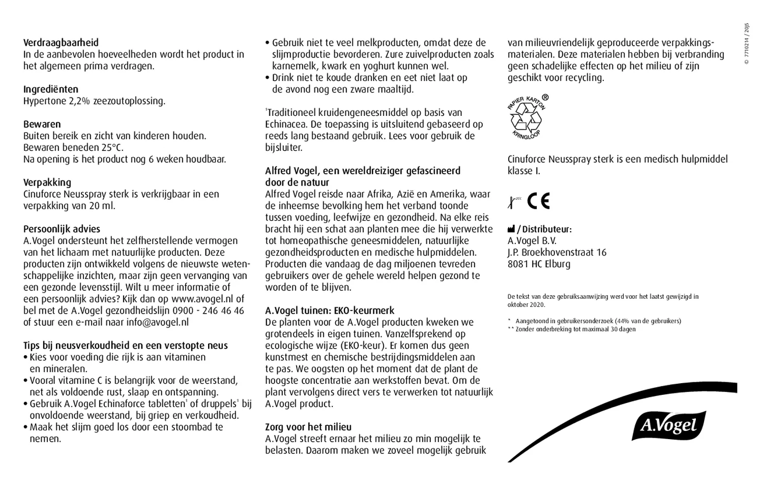 Cinuforce Neusspray Sterk afbeelding van document #2, bijsluiter