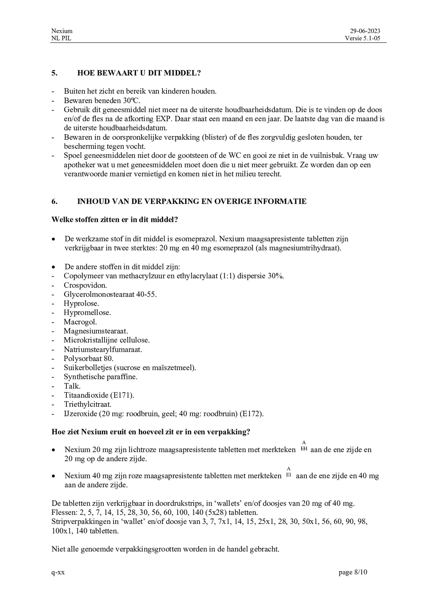 Control Tabletten - voor brandend maagzuur afbeelding van document #8, bijsluiter