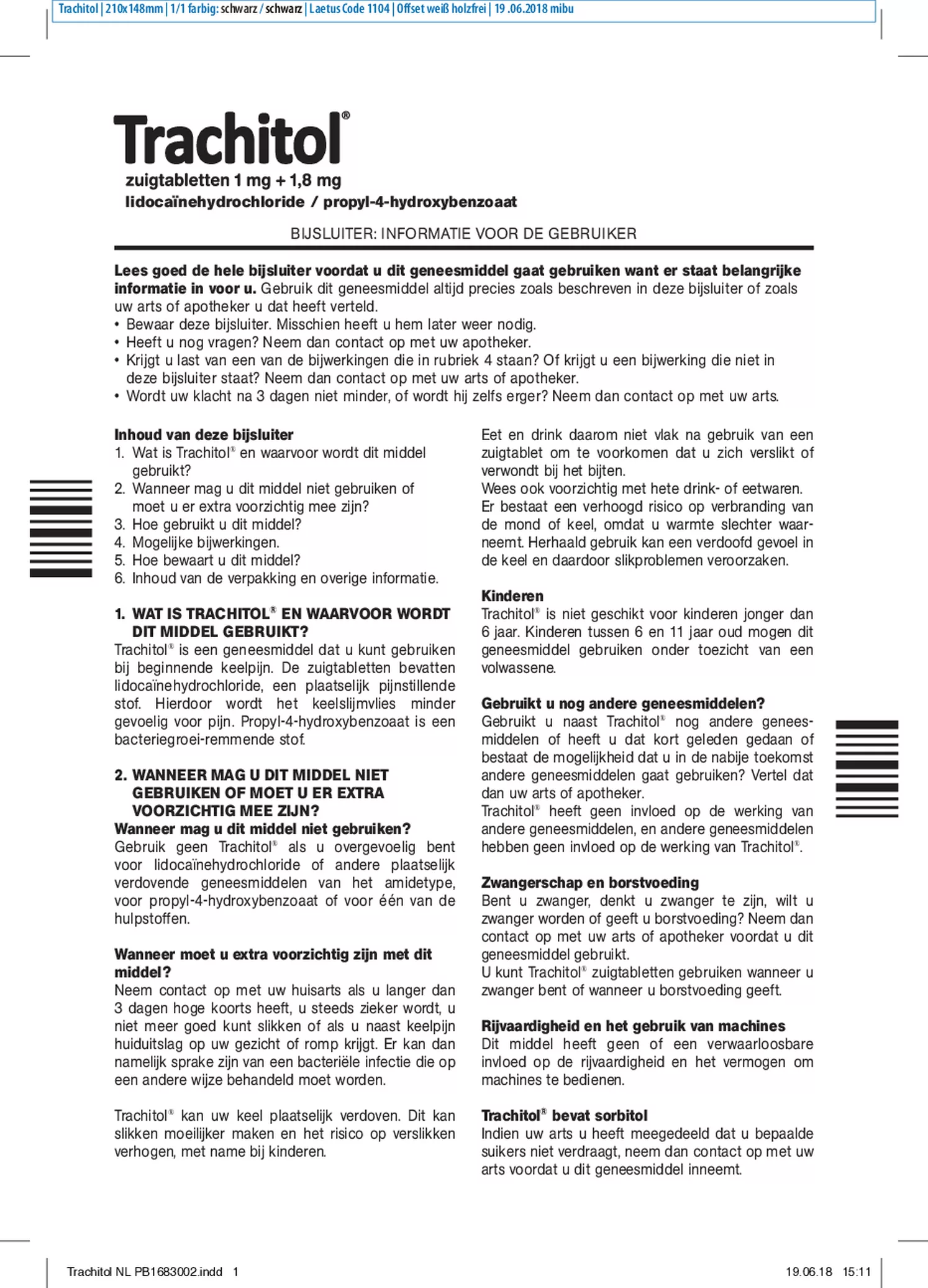 Zuigtabletten afbeelding van document #1, bijsluiter