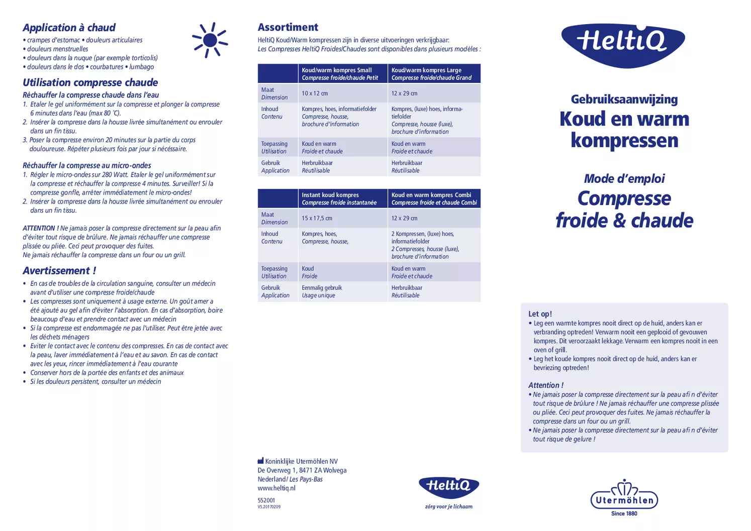 Koud/Warm Kompres Small afbeelding van document #1, gebruiksaanwijzing